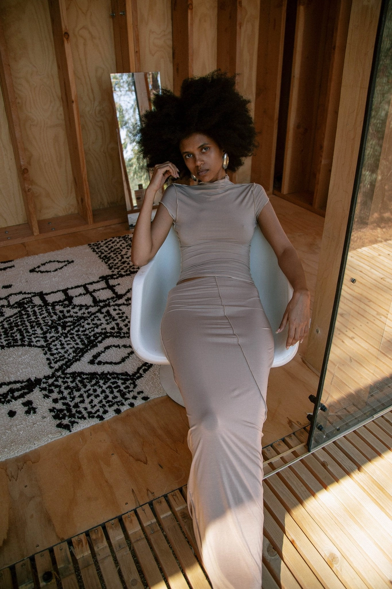 Layered Neckline Details REESE MOCK NECK TOP