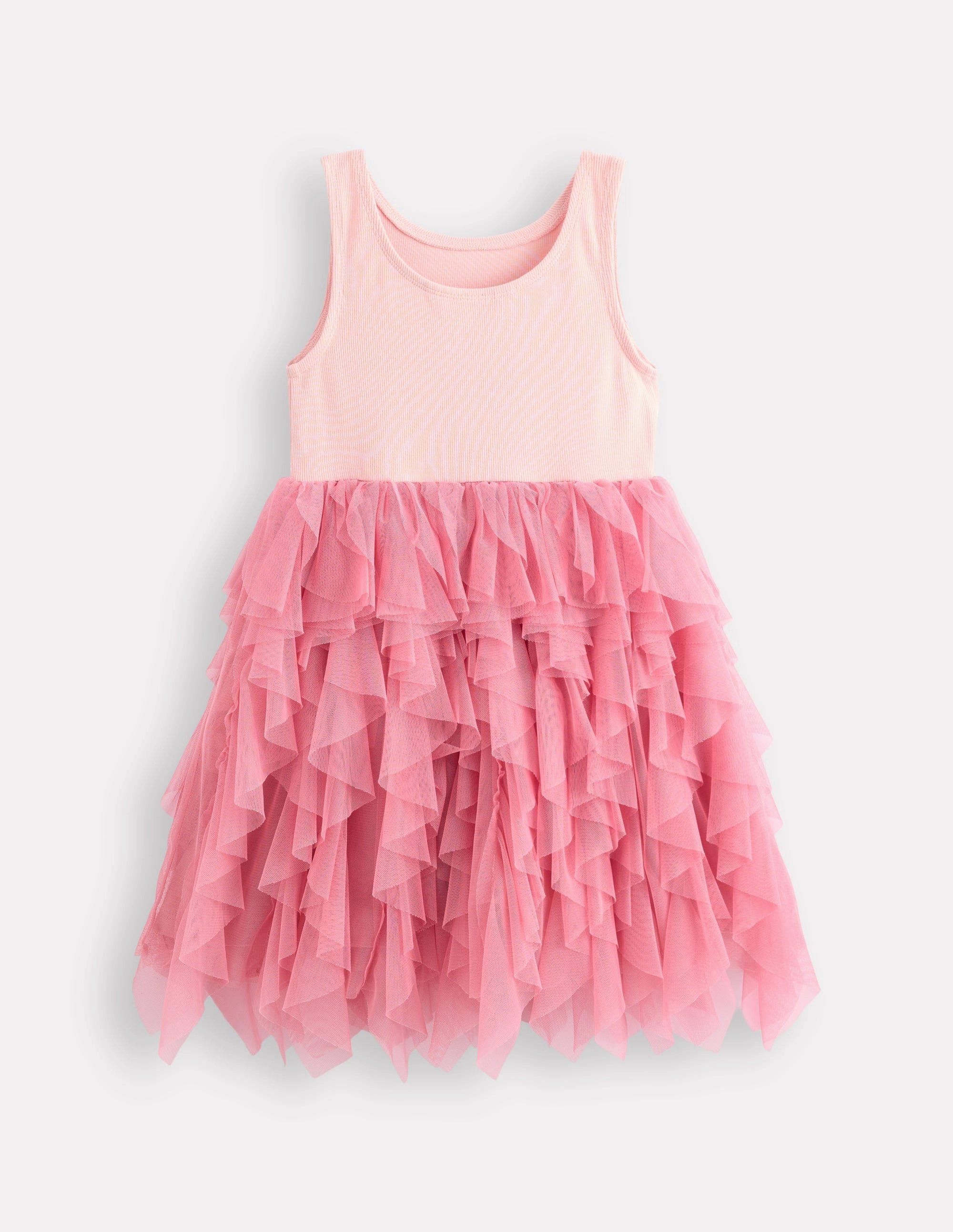 Bold Touch Smart Glide Jersey Tulle Mix Dress-Chalk Pink