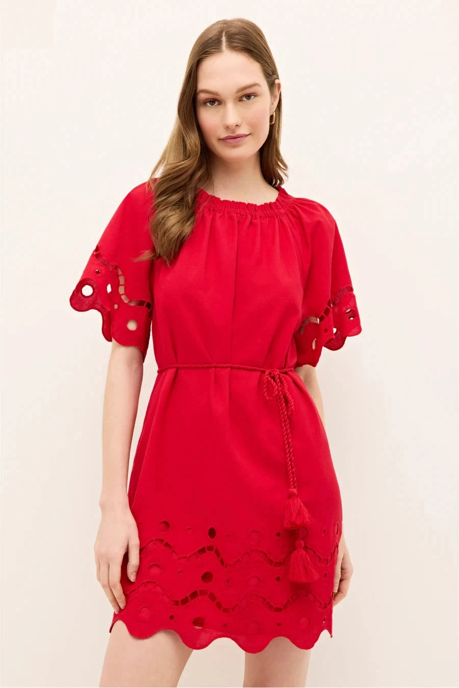 Tegan Dress Fresno Eyelet Trendy Tailoring