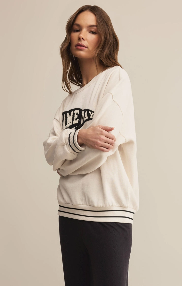 Hypoallergenic fabric OVERSIZED LETS GO SWEATSHIRT