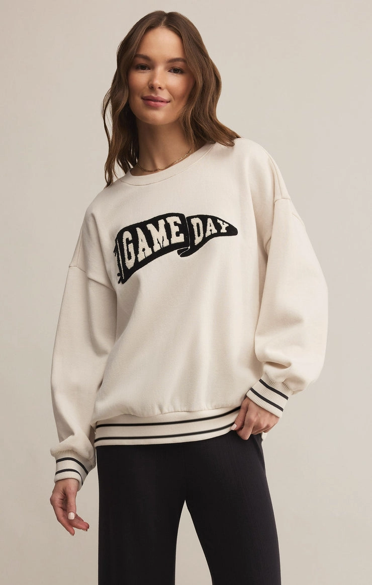 FlexibleElasticatedEdging OVERSIZED LETS GO SWEATSHIRT