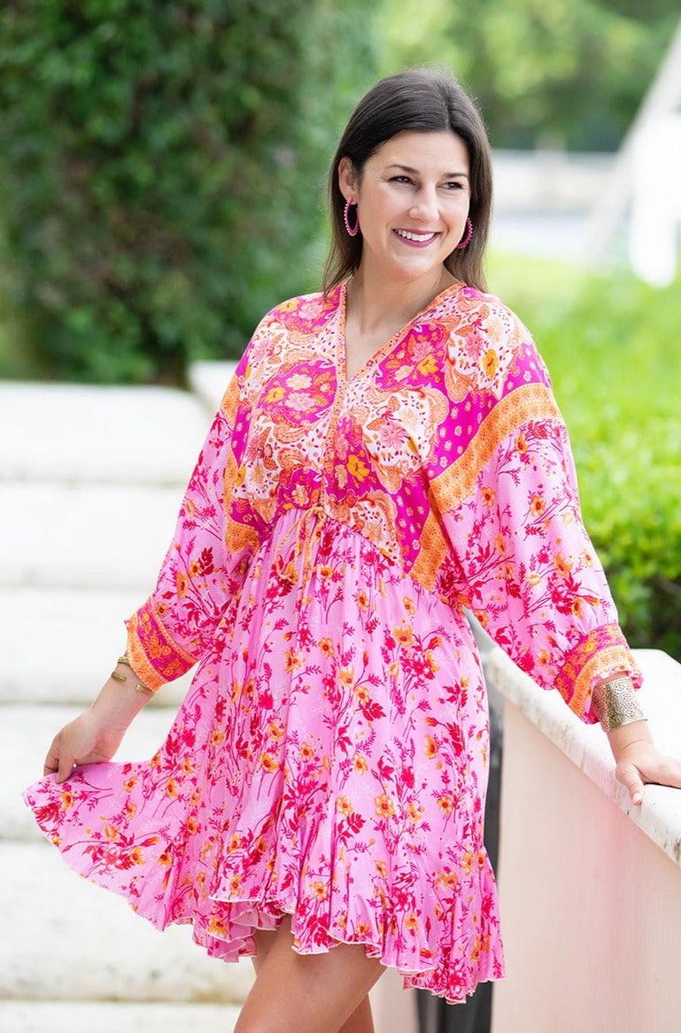 City Style Paloma Dress / Hot Pink