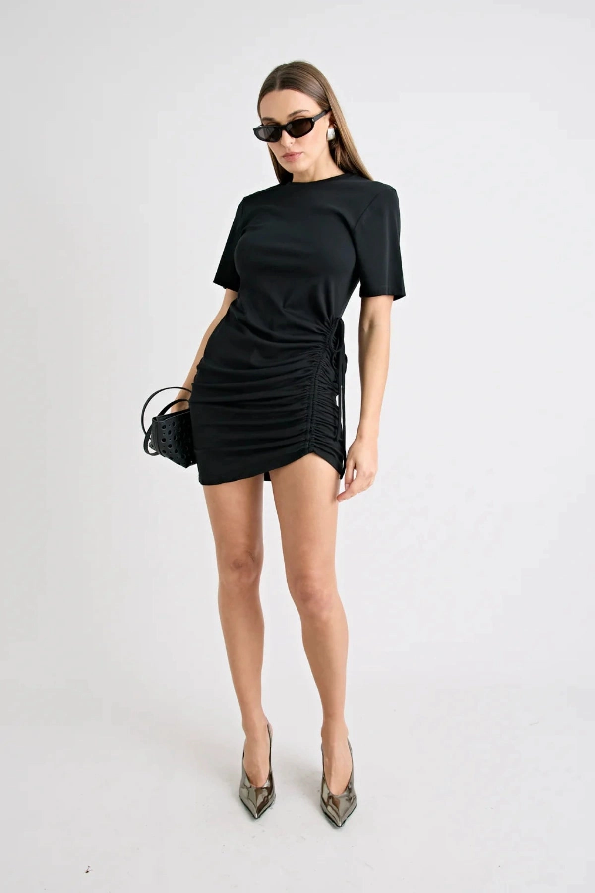Subtle pattern Timeless Comfort Solene Mini Dress Black