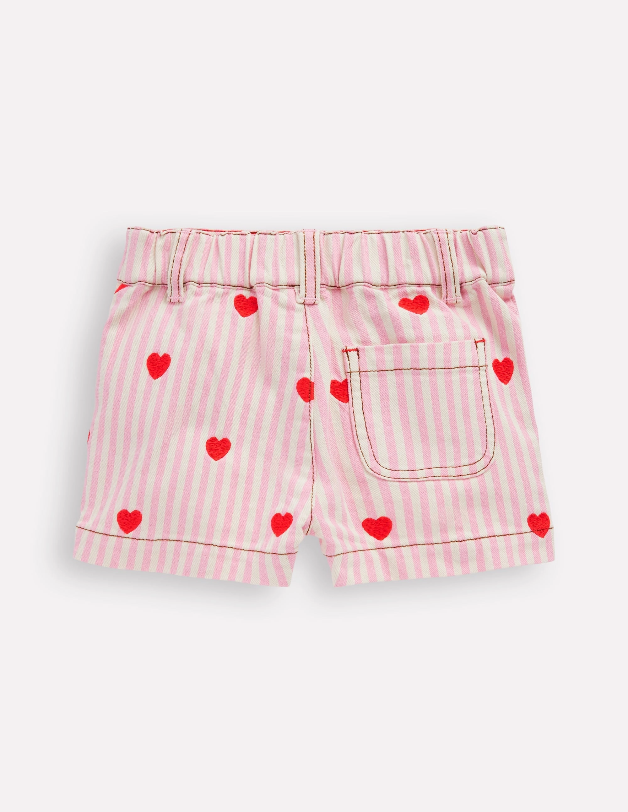 Patch Pocket Shorts-Bubblegum Pink/ Ivory Hearts Go Soft Golf Apparel