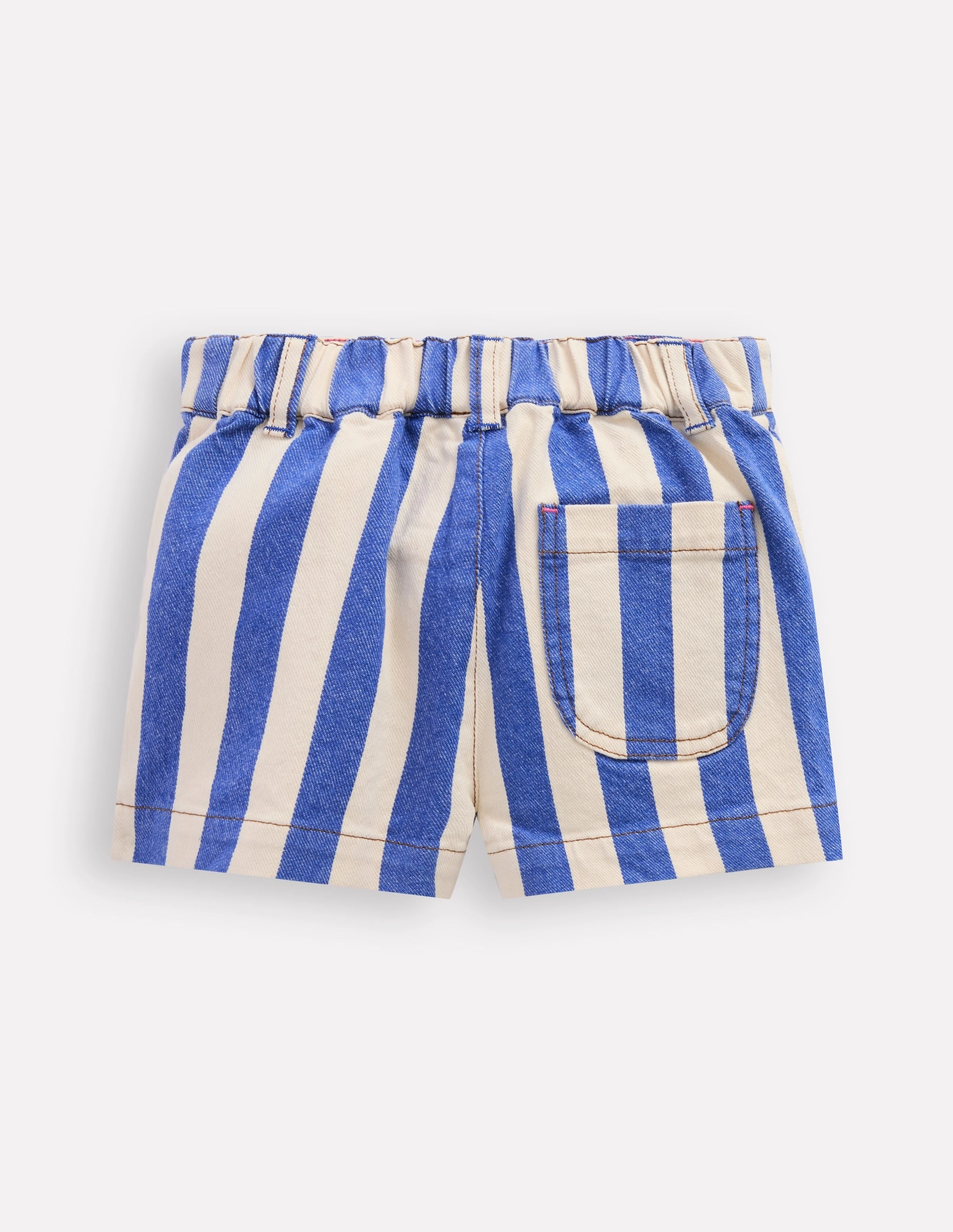 Patch Pocket Shorts-Orion Blue/ Ivory Free Fit Athletic Fit