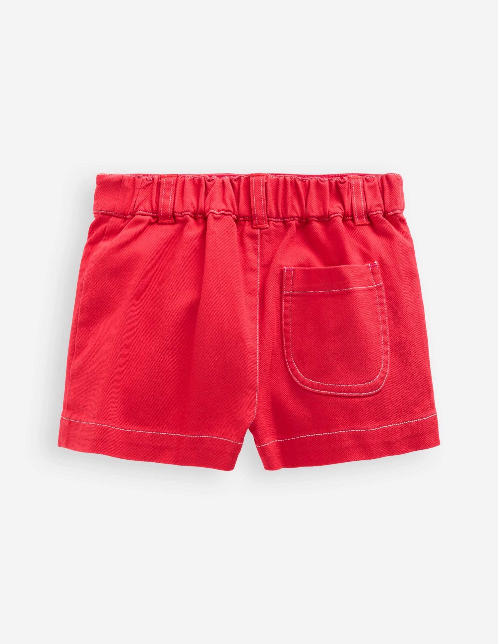 Sleek Style Patch Pocket Shorts-Red