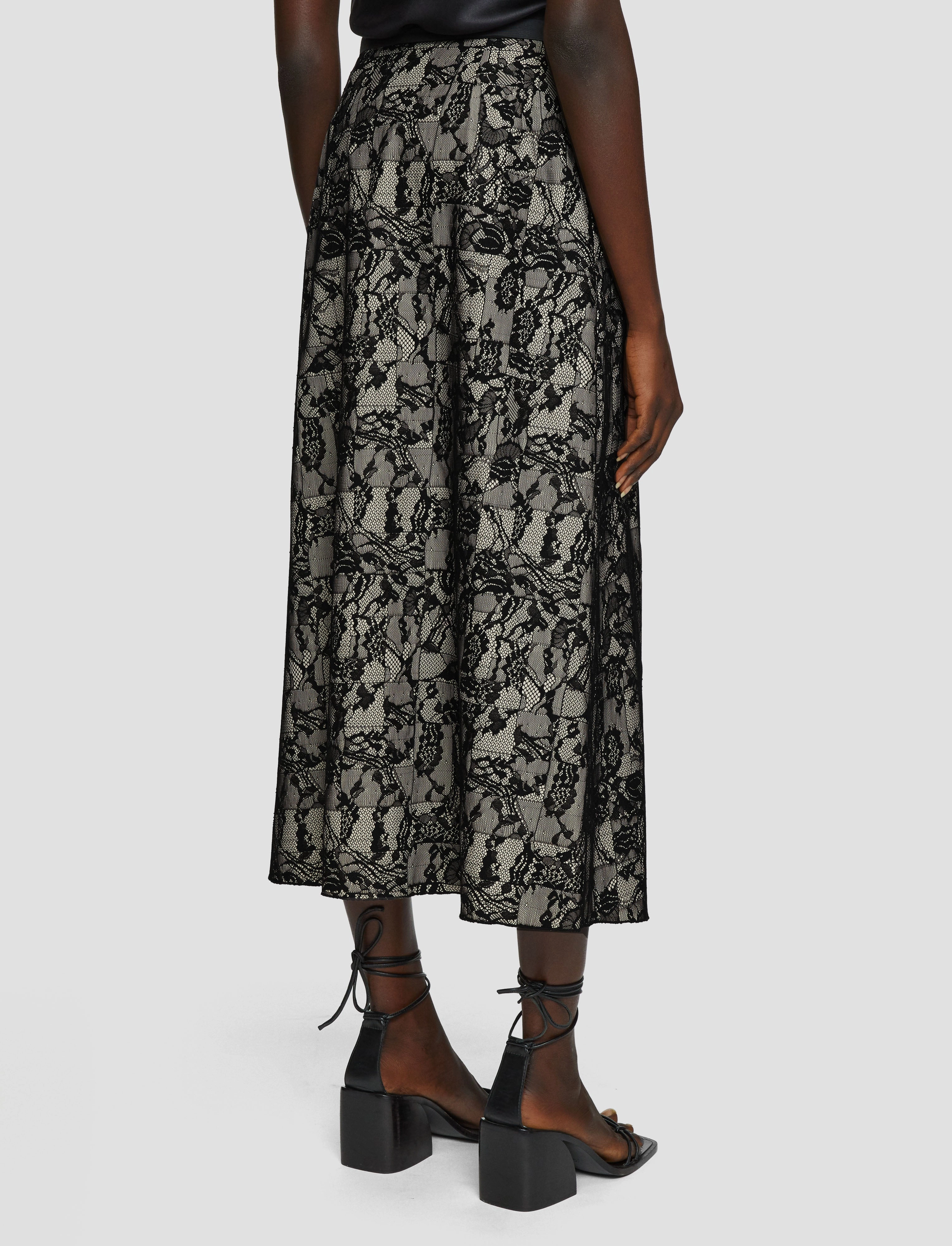 Patchwork Lace Skirt Outfit Flow High Elasticity Material