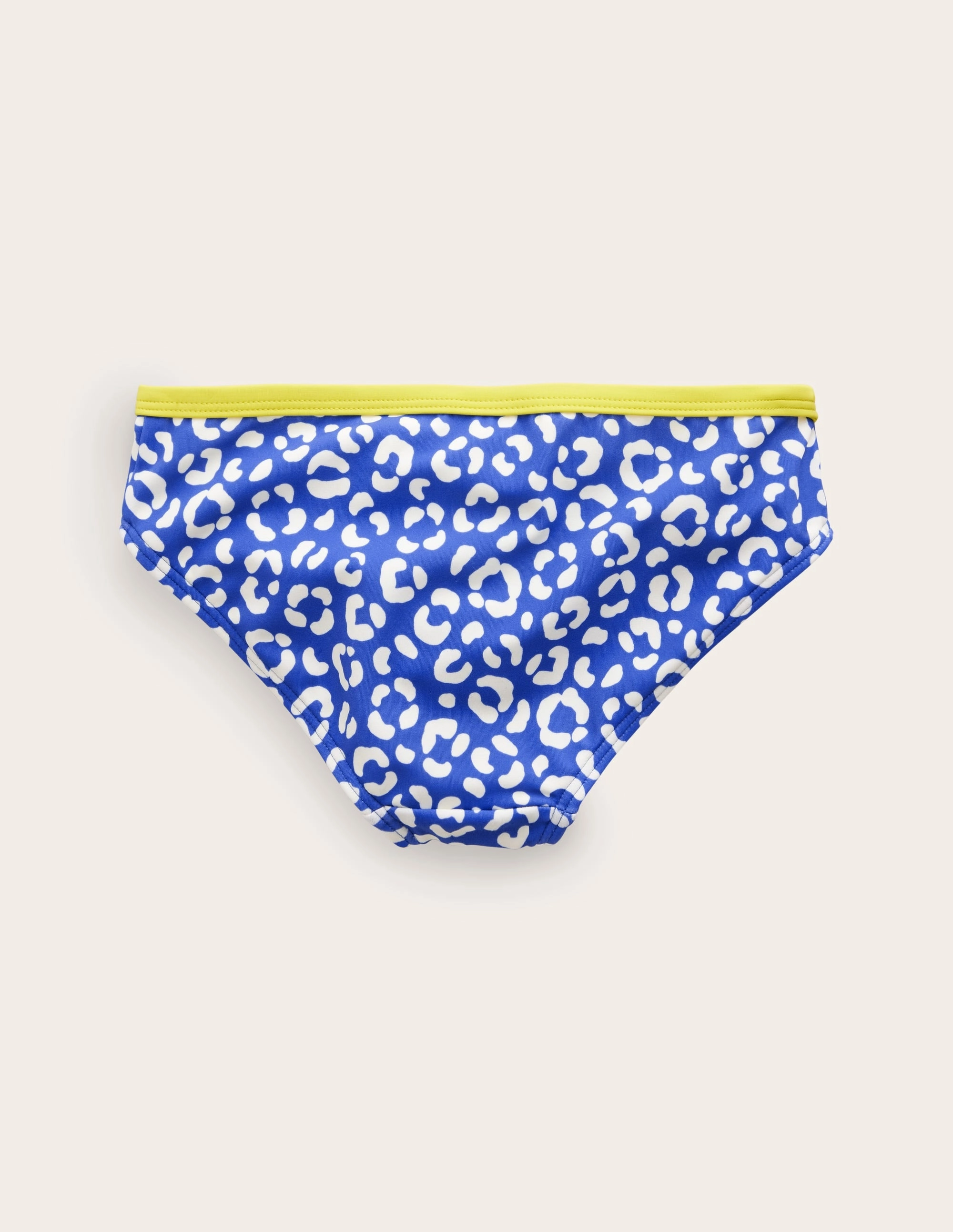 Odor control Saltwater Resistant Fabric Patterned Bikini Bottoms-Blue Leopard