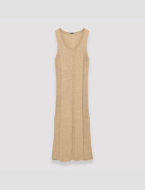 Lightweight-Comfort Linen Blend Knitted Long Dress