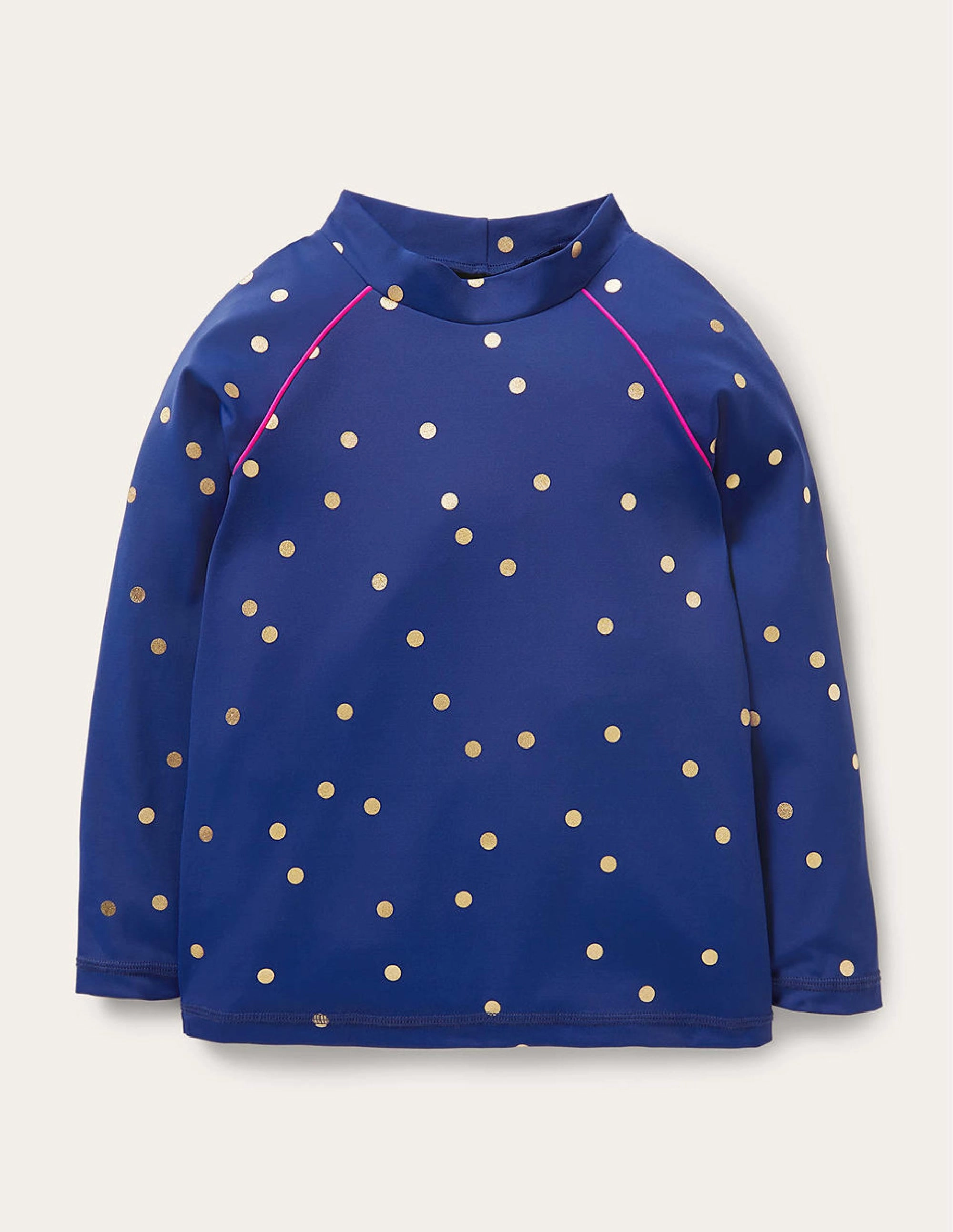 Odor Resistant Textile Abrasion Resistant Lining Patterned Rash Vest-Harmony Blue Gold Spot