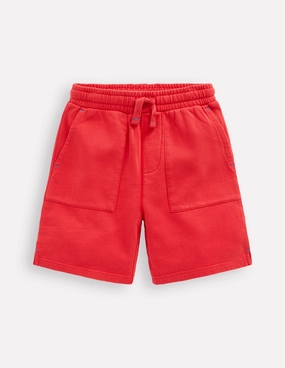 Garment Dye Shorts-Post Box Red Everyday Outfit linen option