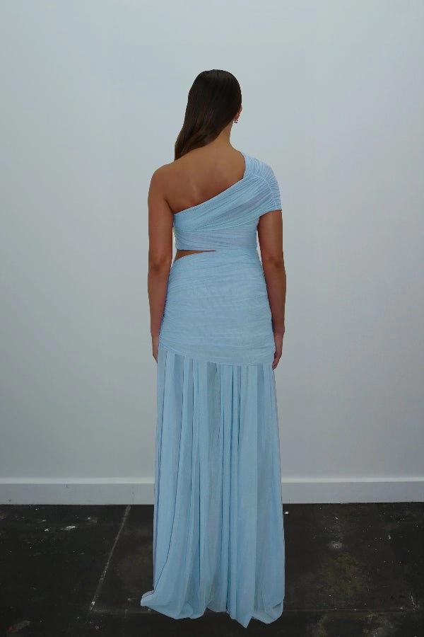 Tiana Dress Baby Blue Feminine Layers Sleek Comfort