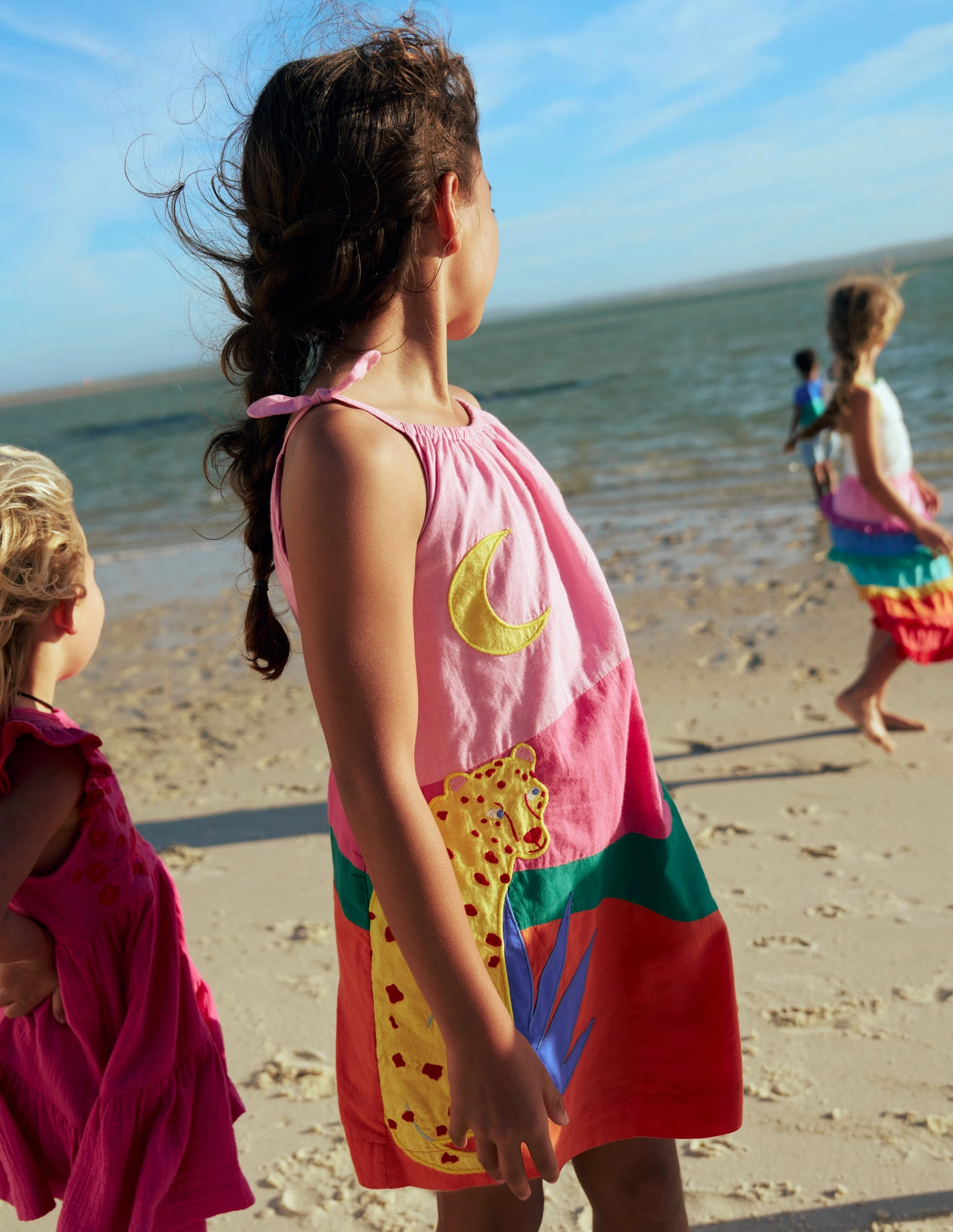 Minimalist Look slim fit Strappy Appliqu Dress-Vintage Mauve