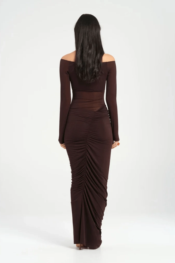 Wilma Maxi Dress Chocolate Clean Touch