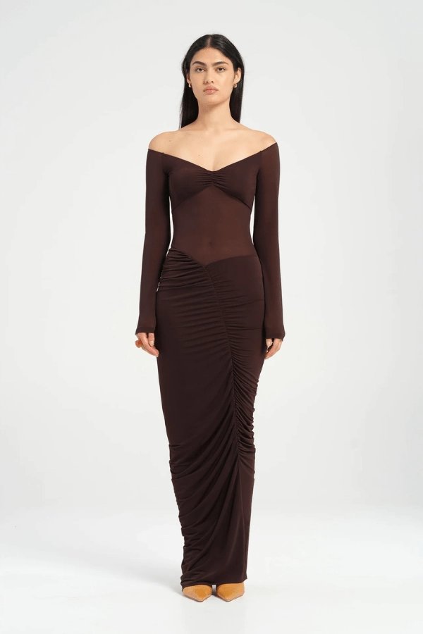 Day Outfit Wilma Maxi Dress Chocolate