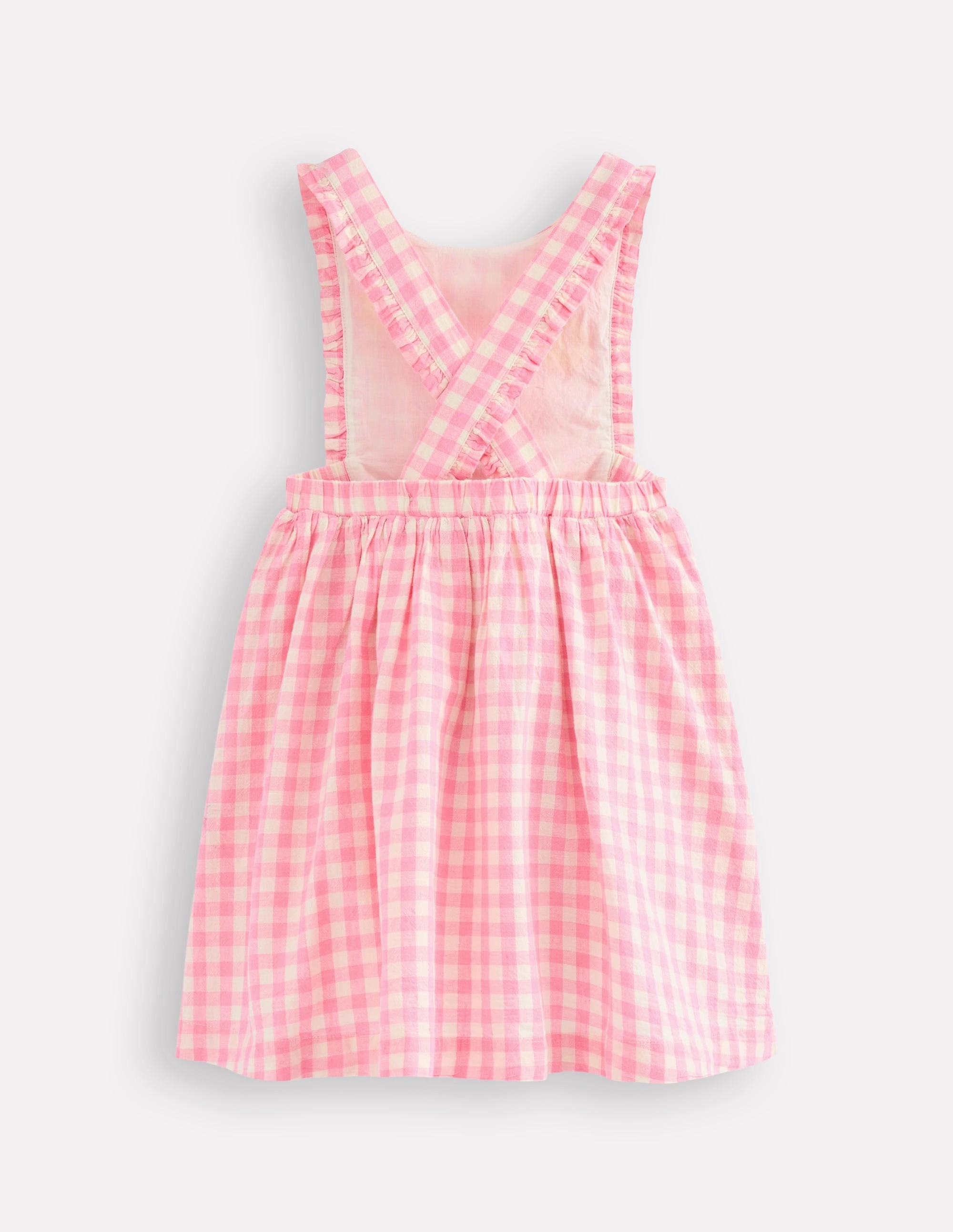 Pinafore Dress-Pink Gingham Easter Basic Cool