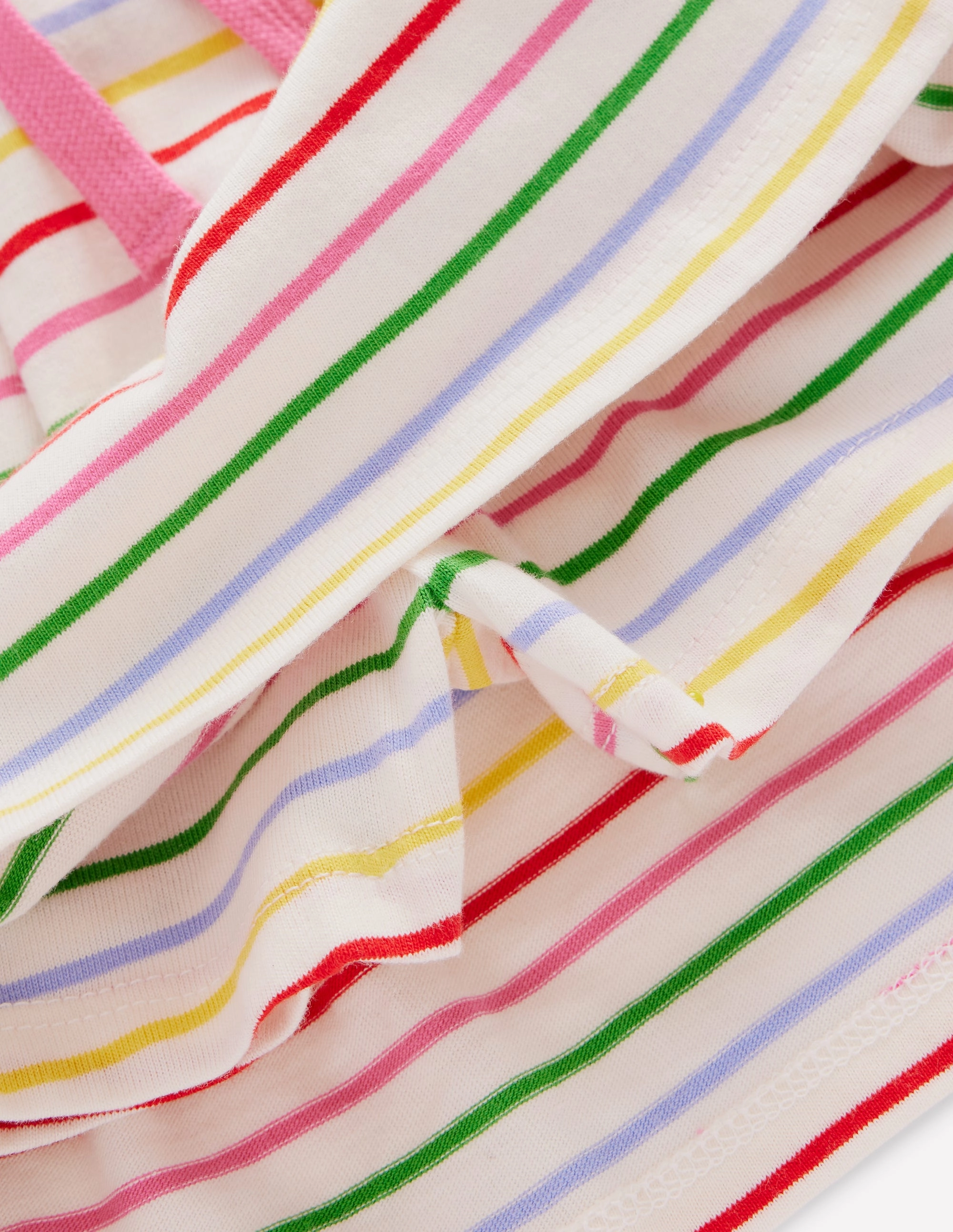 Chic Fit Pleated Jersey Skort-Multi Stripe