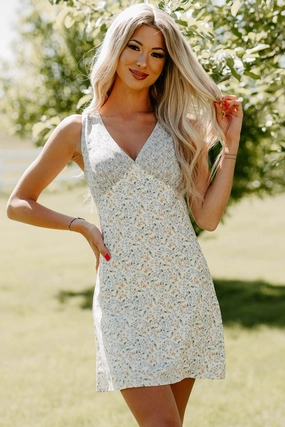 Warm Touch Poppy Parade Sleeveless Floral Mini Dress (Lavender)