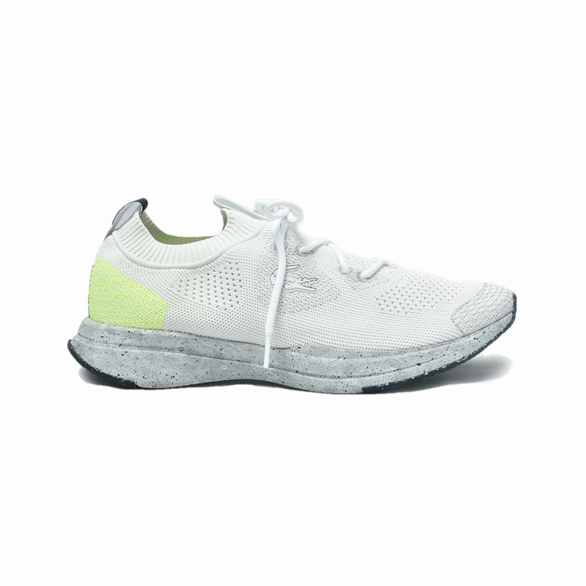 LACOSTE 7-45SMA0017V05 RUN SPIN ECO 12 MN'S (Medium) White/Yellow Textile & Synthetic Running Shoes Recycled Rubber Composite