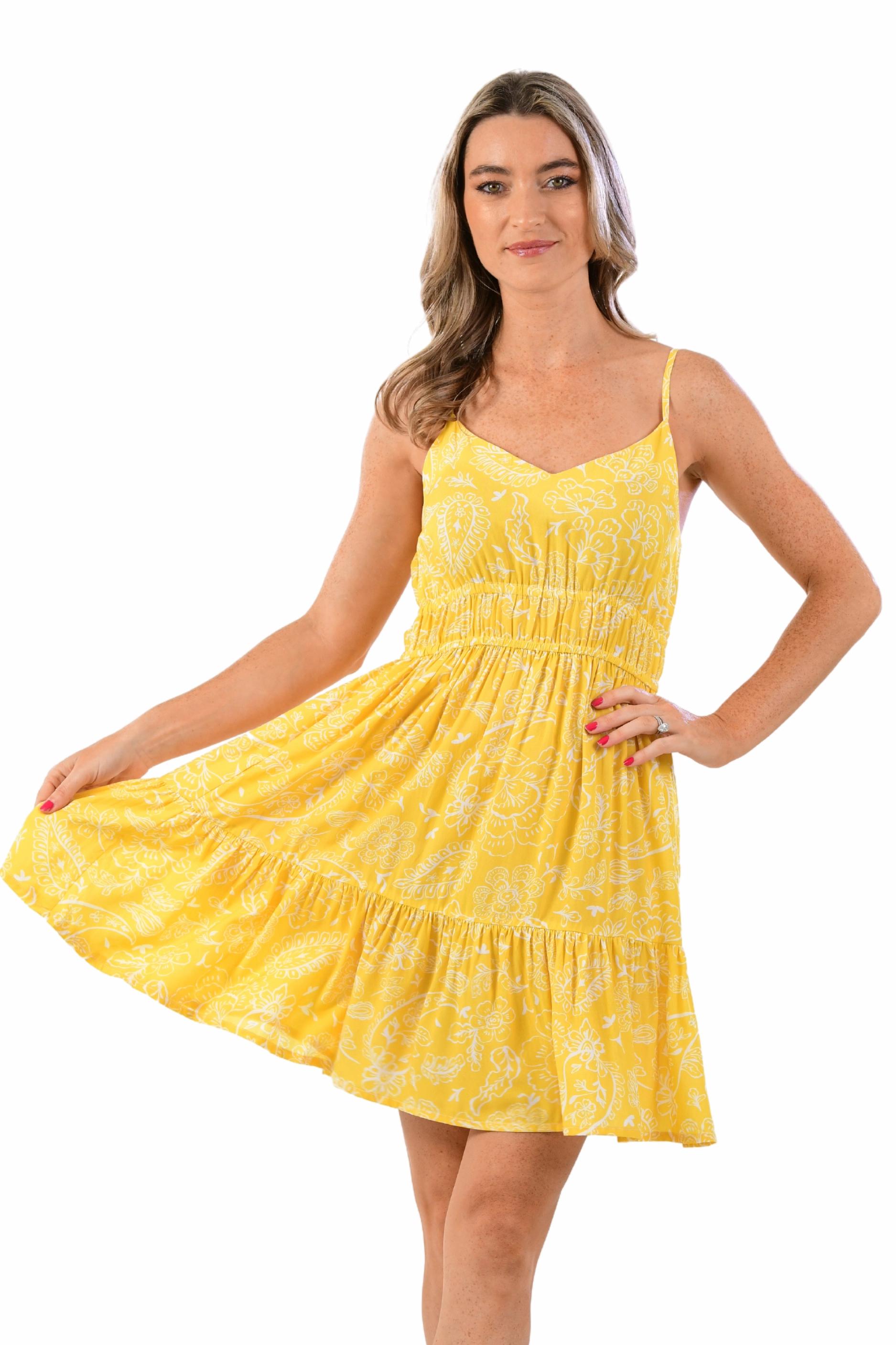 Button-front Daisy Dress / Sunshine
