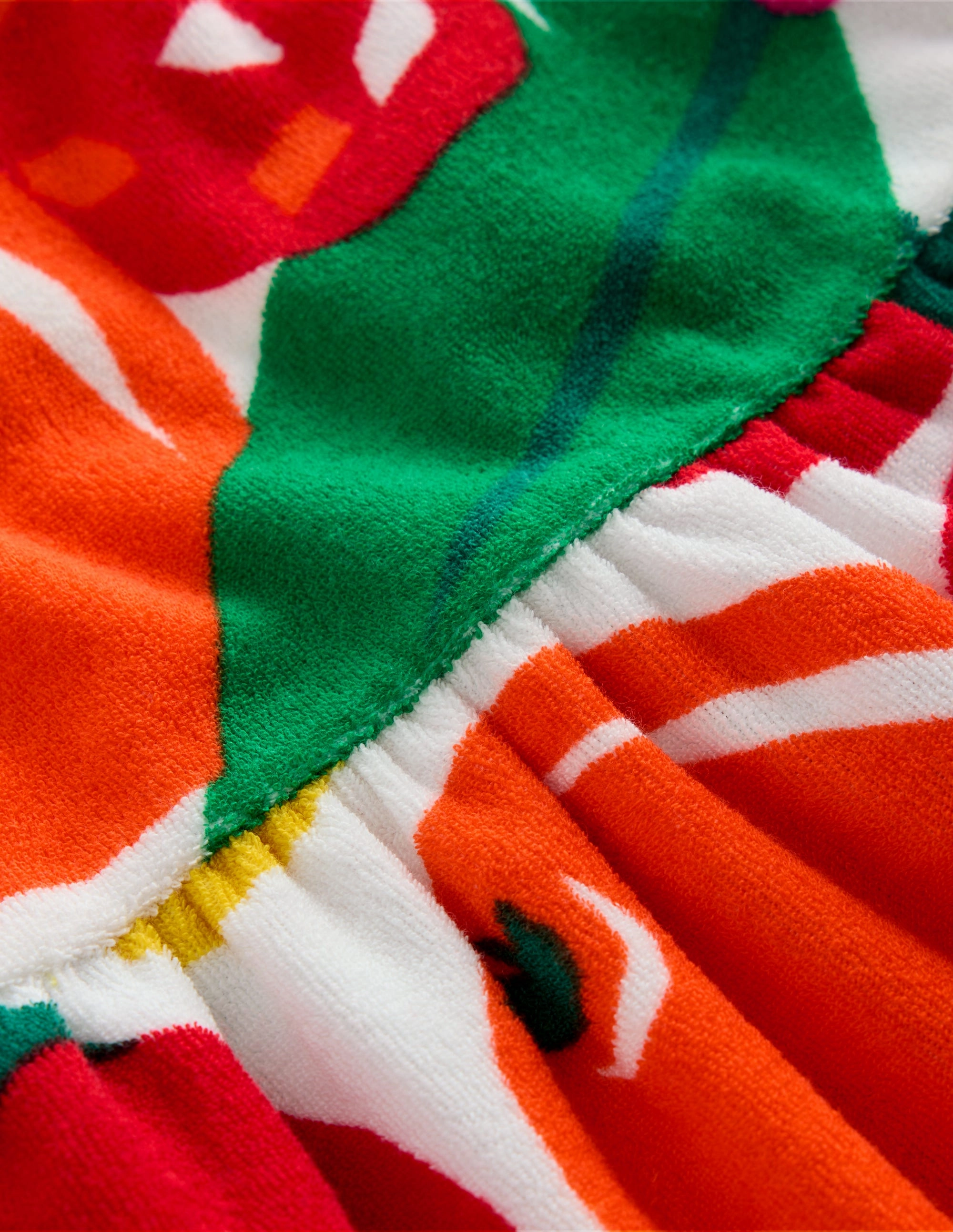 Ariel Twirly Towelling Dress-Multi Giant Fruit Outfit Core Earthy Hue