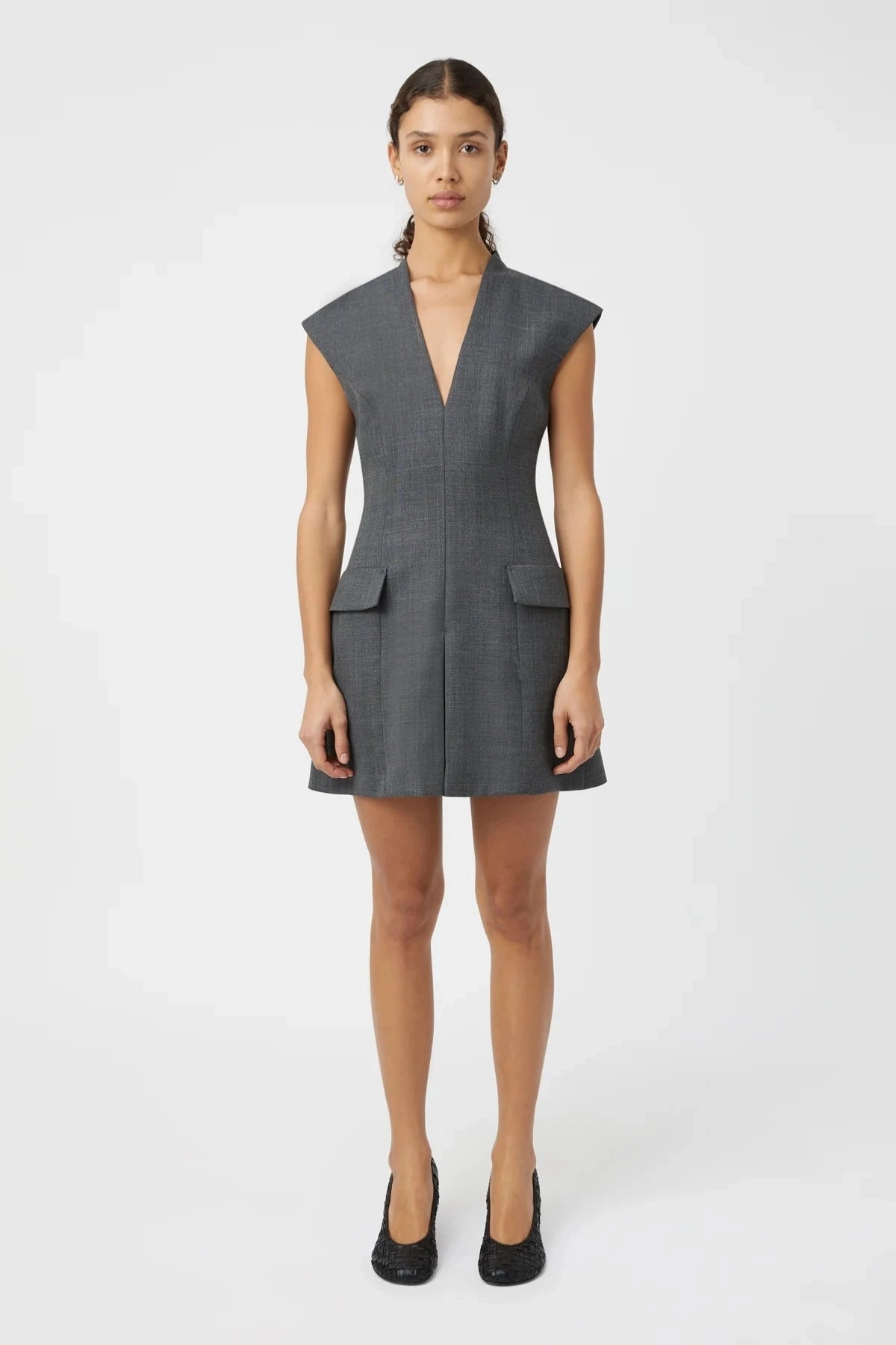Seidler Mini Dress Dark Charcoal Dew Glow