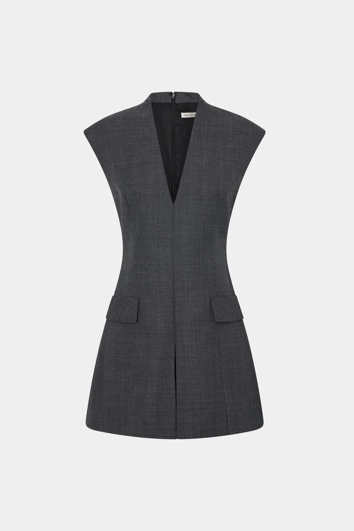 Seidler Mini Dress Dark Charcoal Chilly Comfort Elegant Piece