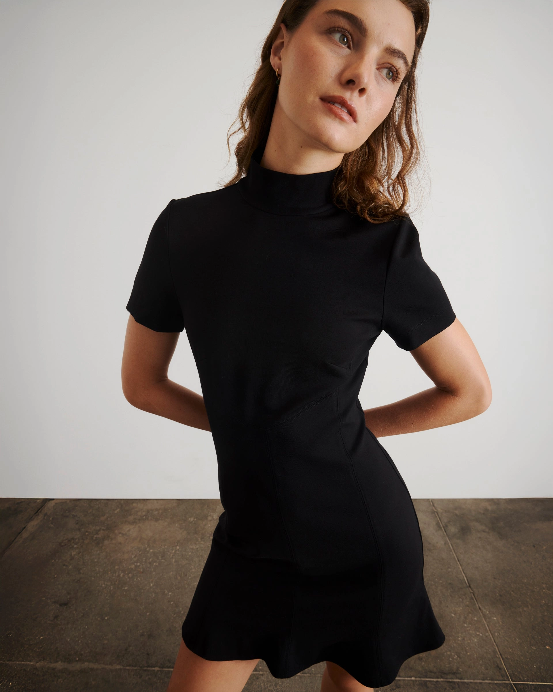 Short Thea Dress Airy Silk Natural Silhouette