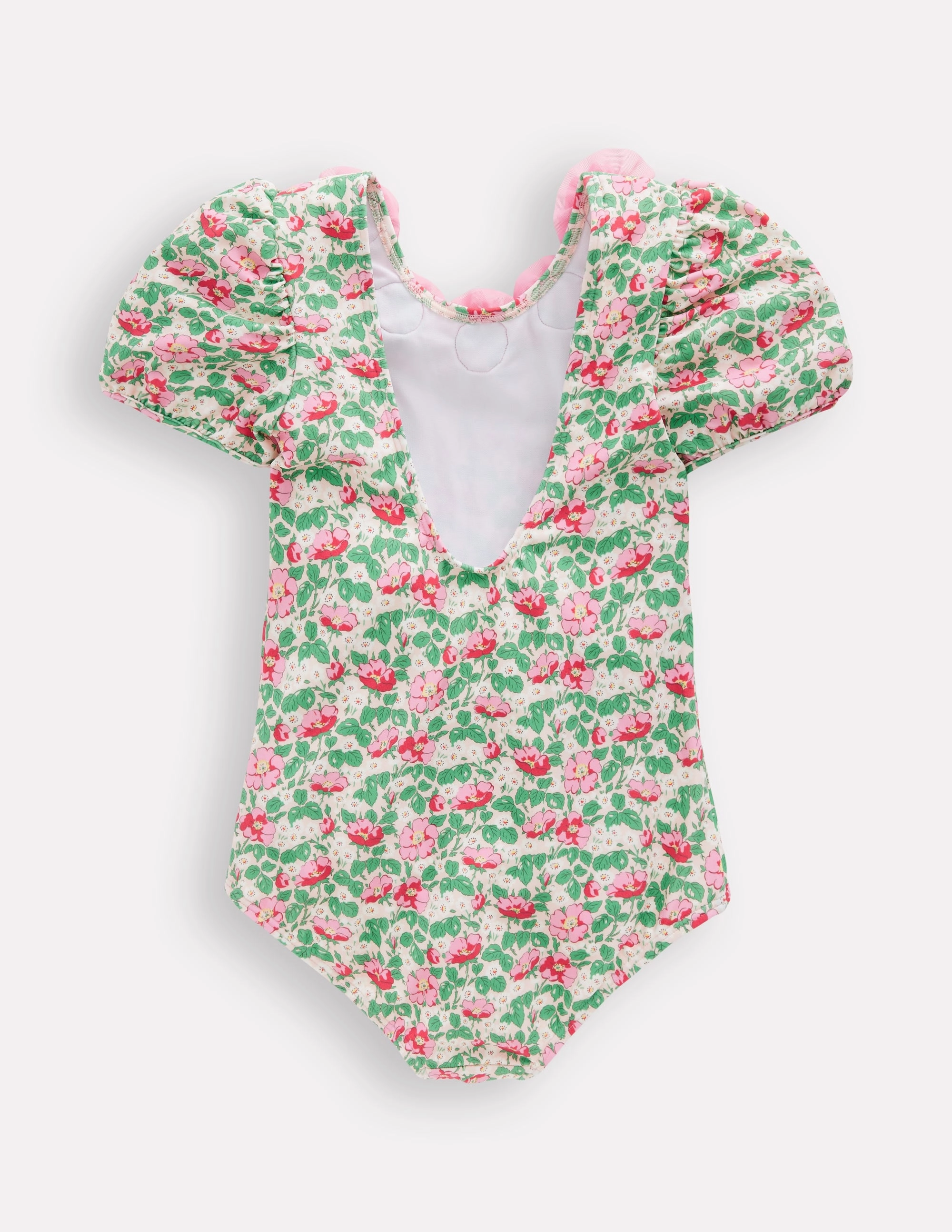 Pretty Scoopback Swimsuit-Chalk Pink Wild Rose Casual Day Out Zero Rub Seam Construction