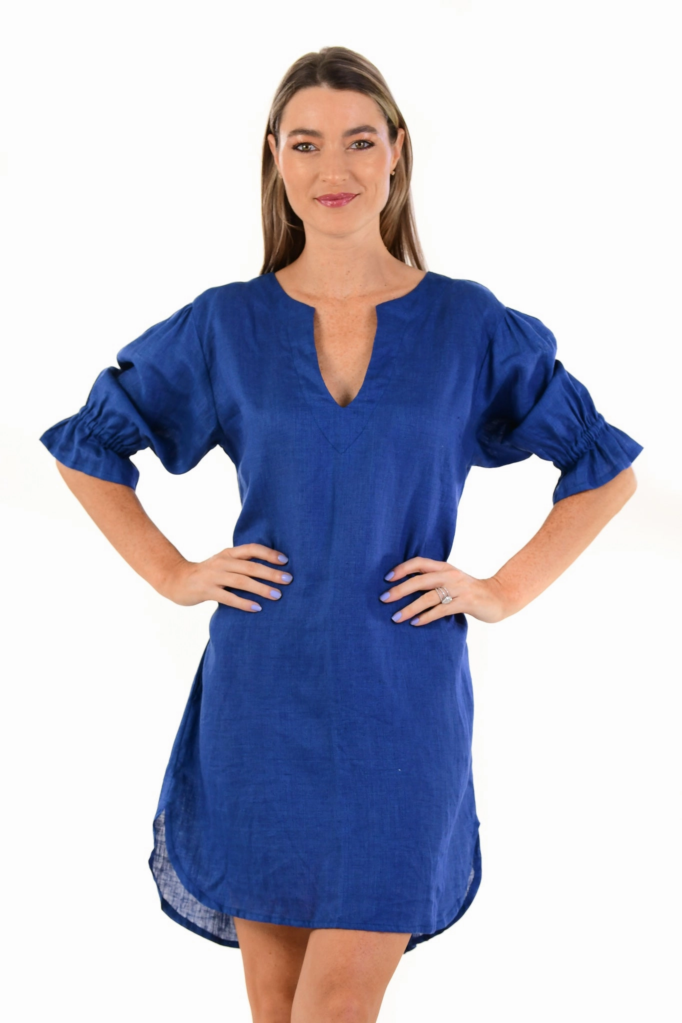 Limited-Edition Joy Glow Deborah Dress / Indigo