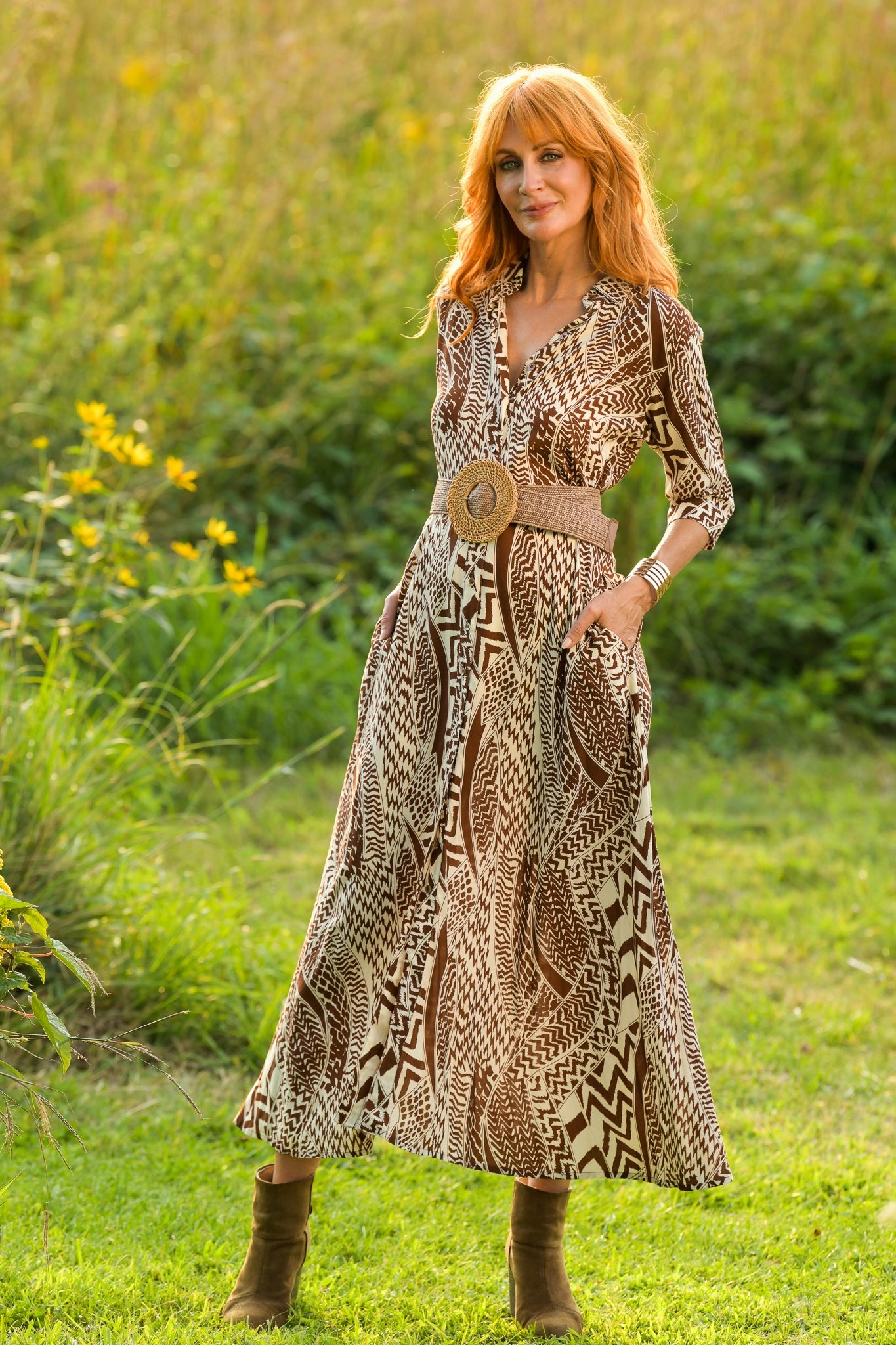 Relax Layers Princess Dress / Terra Cotta Tribal