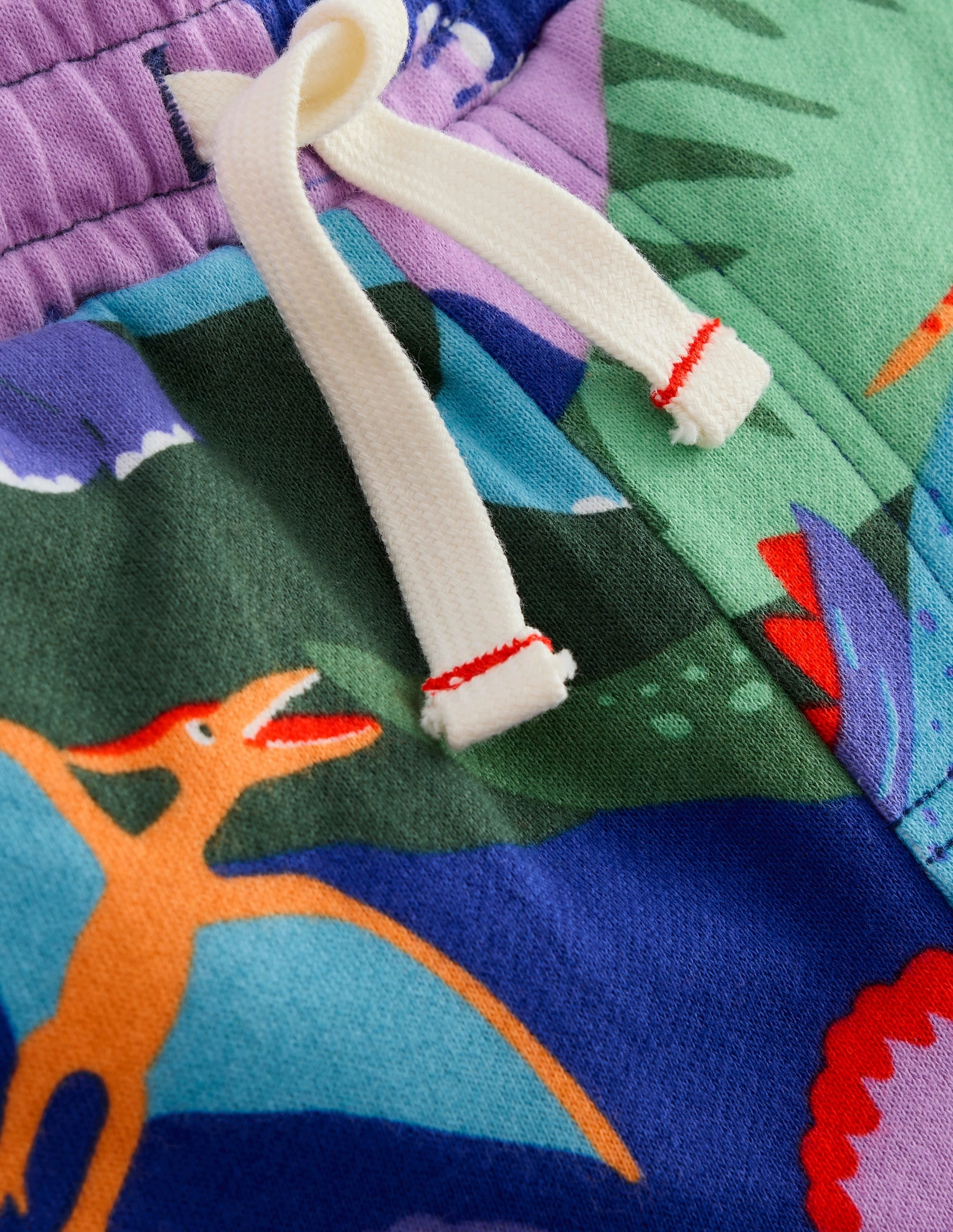 Printed Shorts-Multi Dinosaur Camo Easy Care Fabric