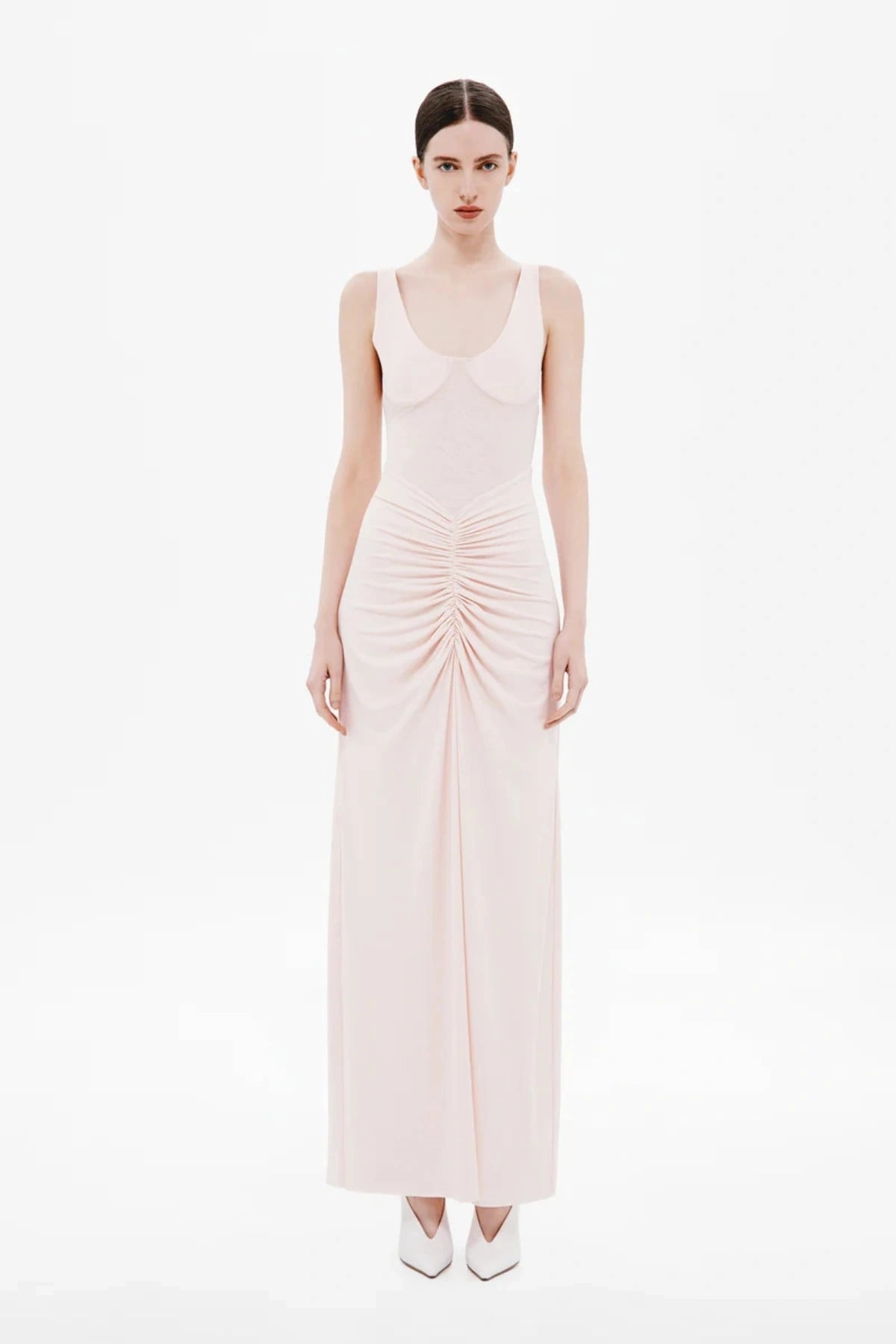 The 'Gisele' Jersey Dress Dusty Pink Soft and Relaxed Comfort Layer