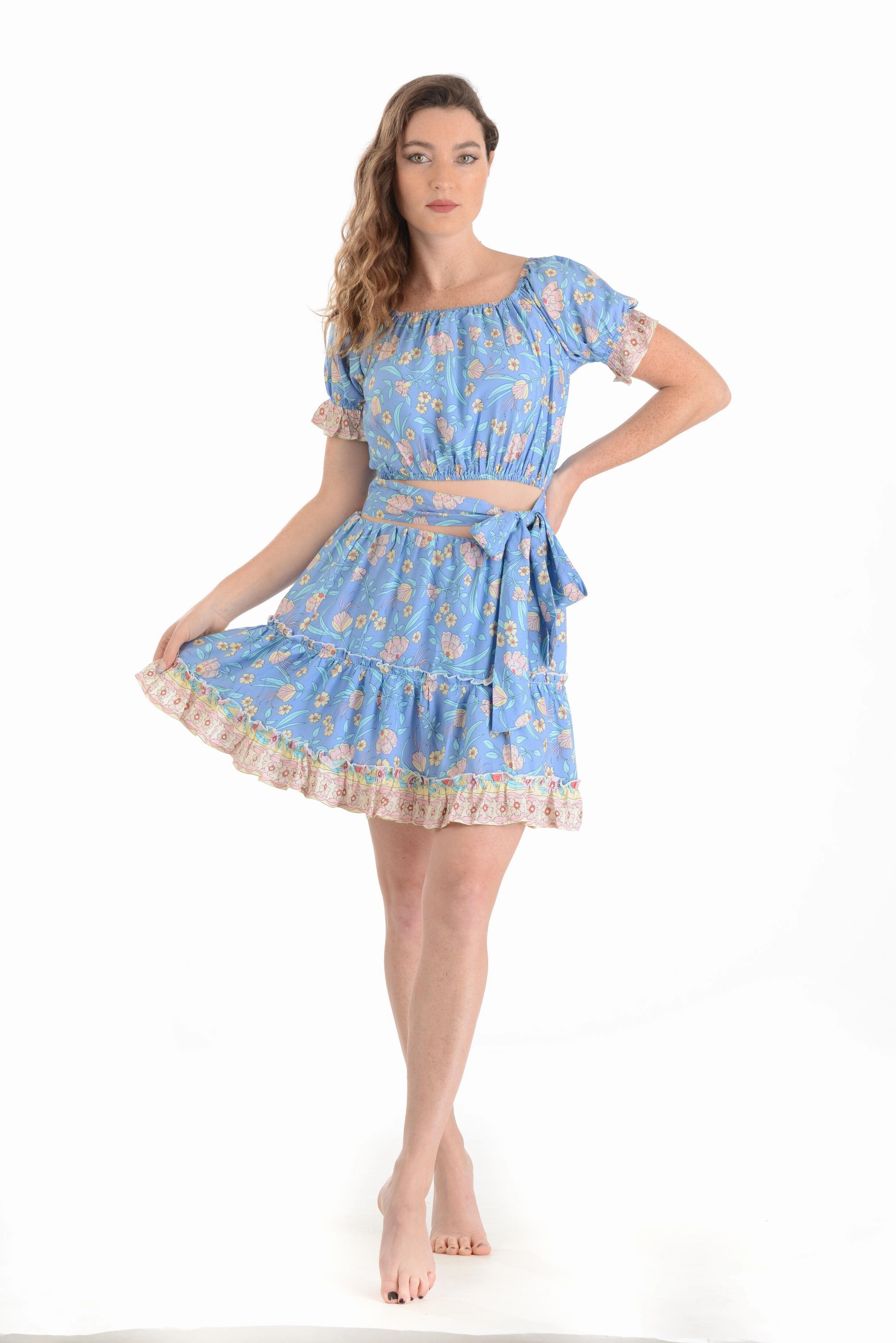 Formal Event Provence Skirt / Sky Blue