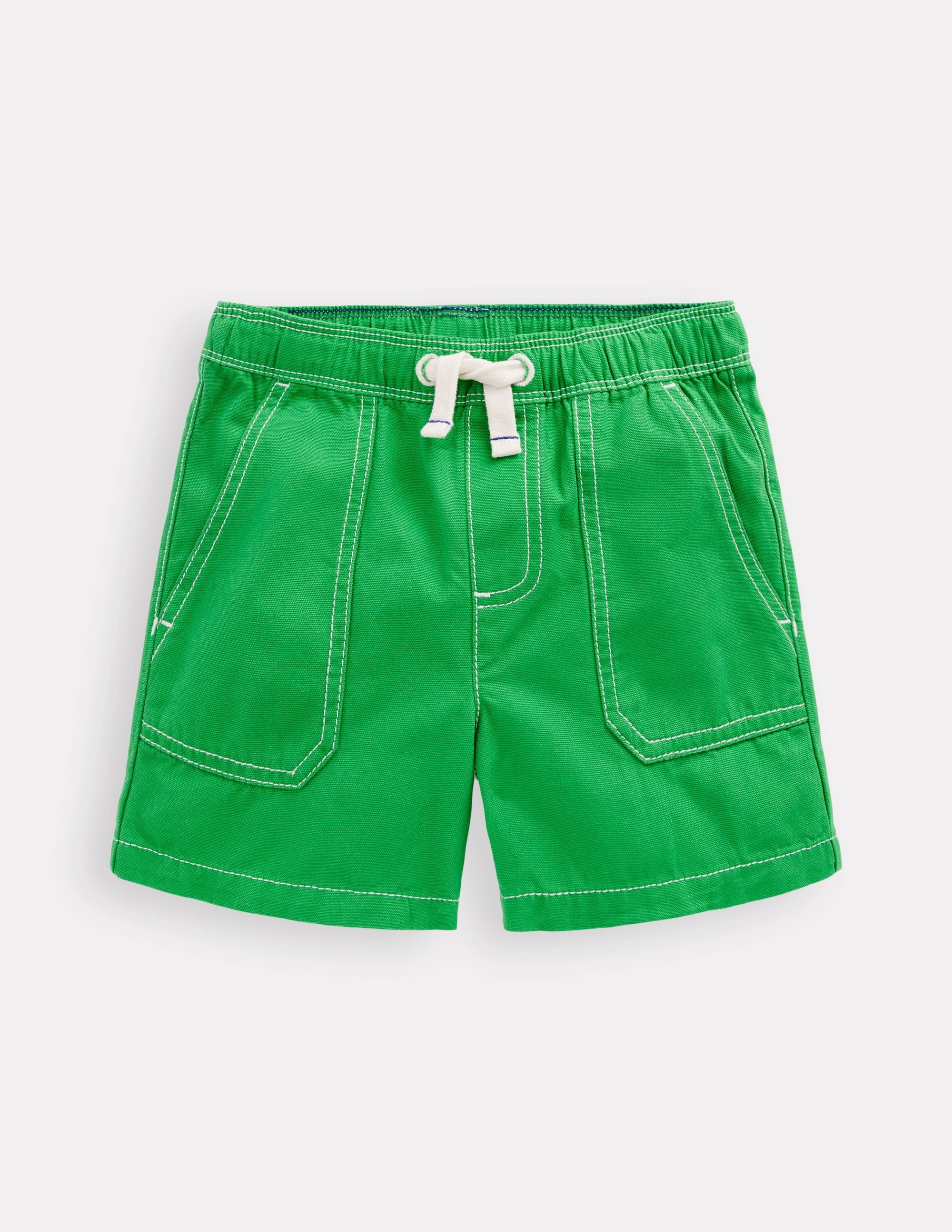 Pull-On Cotton Shorts-Bright Green Parka