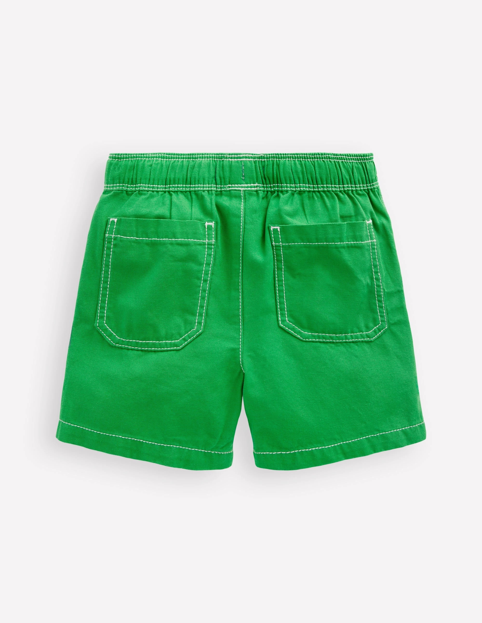 Sport Comfort Fit Pull-On Cotton Shorts-Bright Green