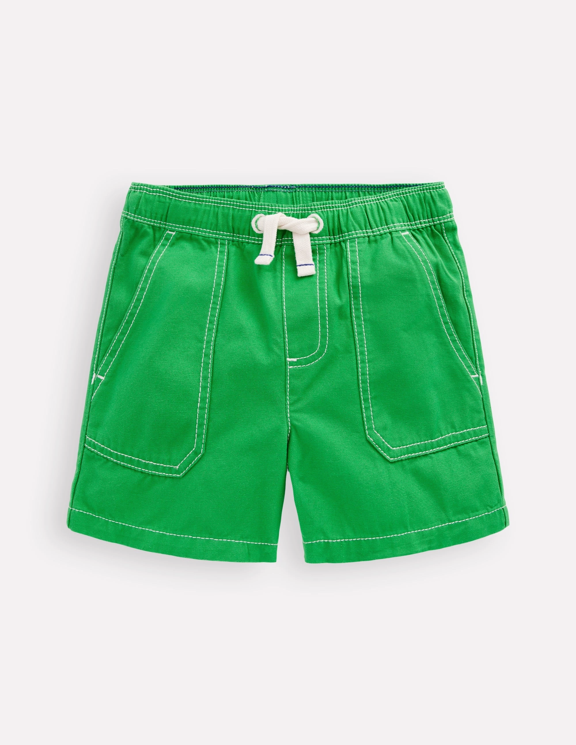 Pull-On Cotton Shorts-Bright Green Cargo shorts