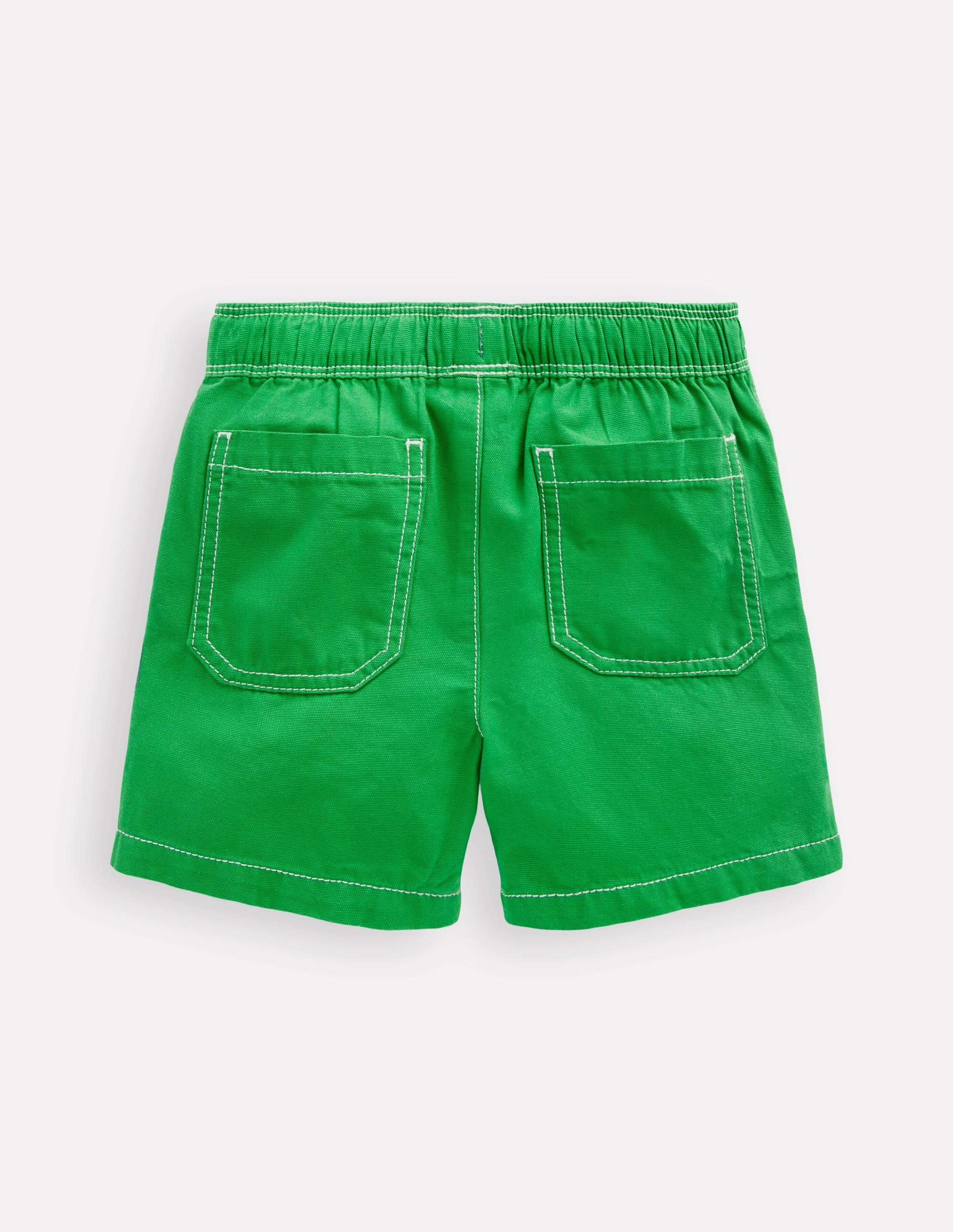 DIY project High Durability Weave Pull-On Cotton Shorts-Bright Green