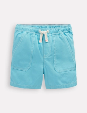 Pull-On Cotton Shorts-Caribbean Blue Chill Breeze Fit