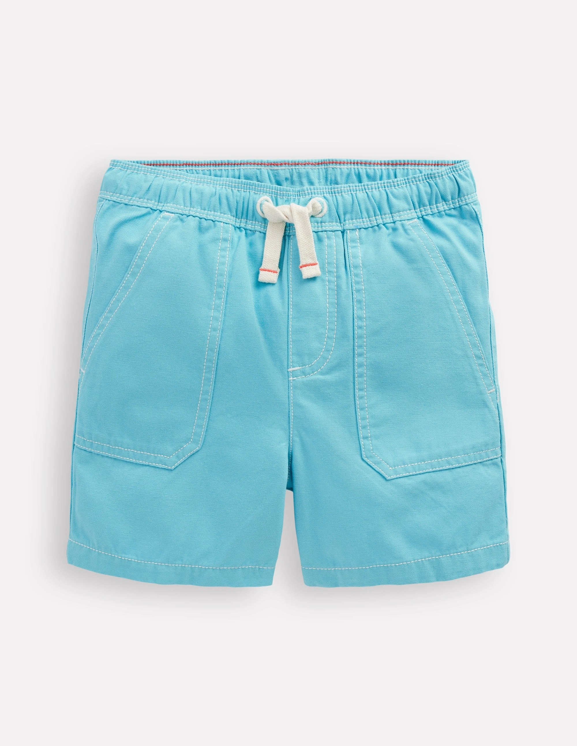 Pull-On Cotton Shorts-Caribbean Blue Chill Breeze Fit