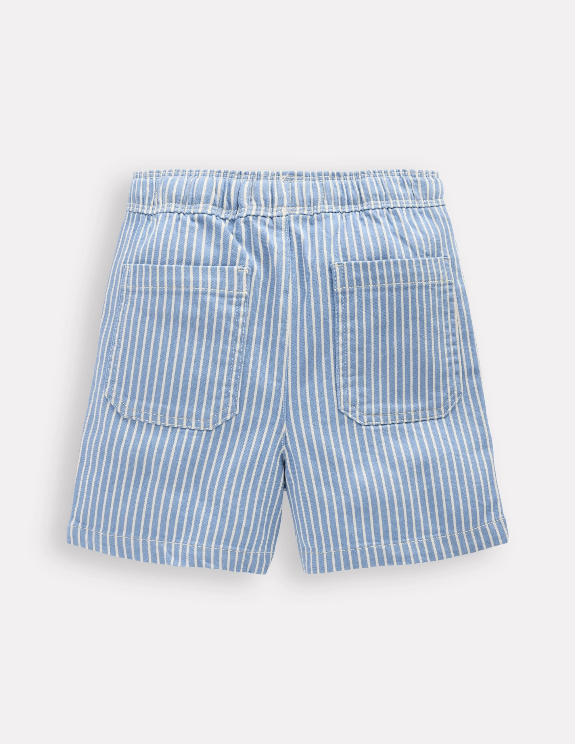 Moisture Controlled Lining Pull-On Cotton Shorts-Hotchpotch Ticking
