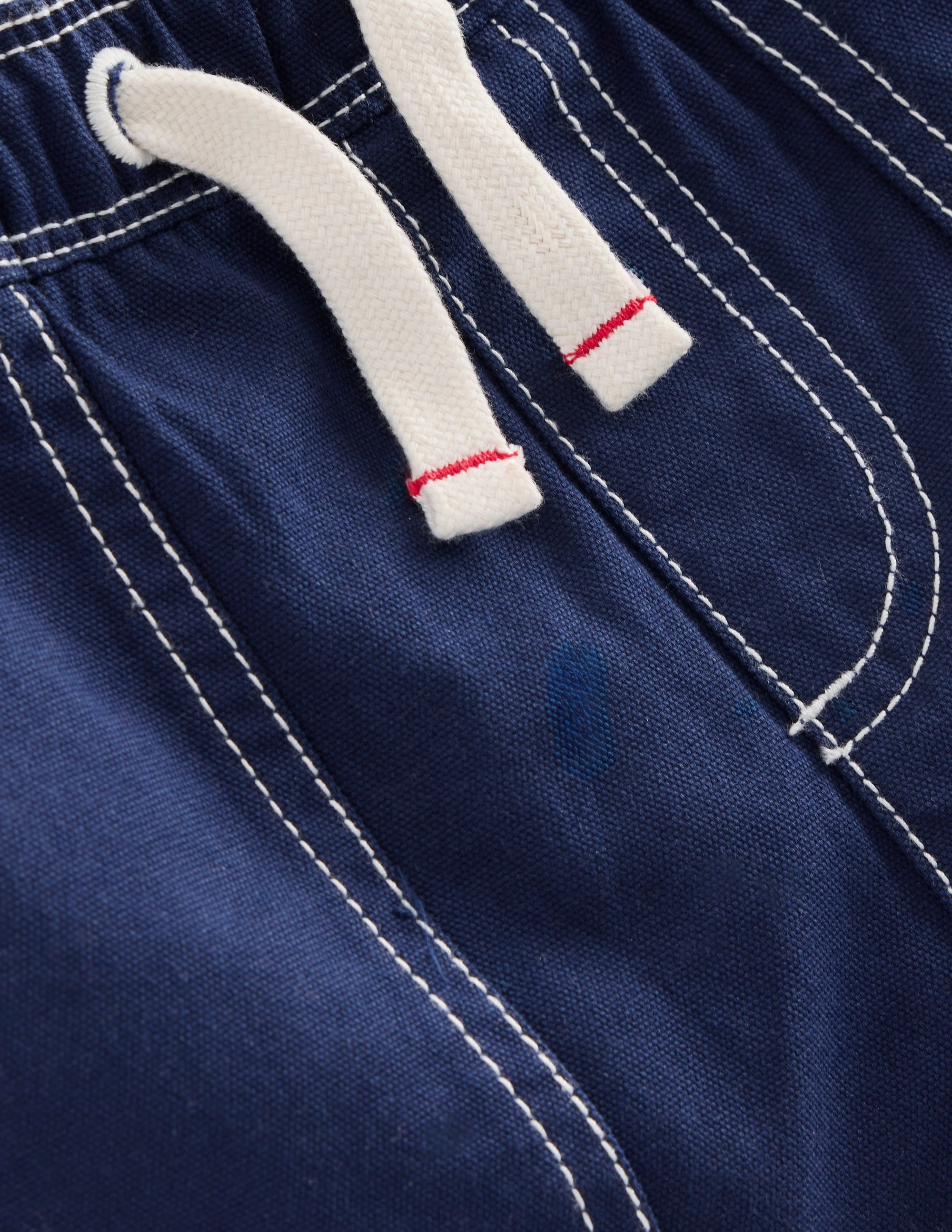 Sport Layer Pull-On Cotton Shorts-Navy