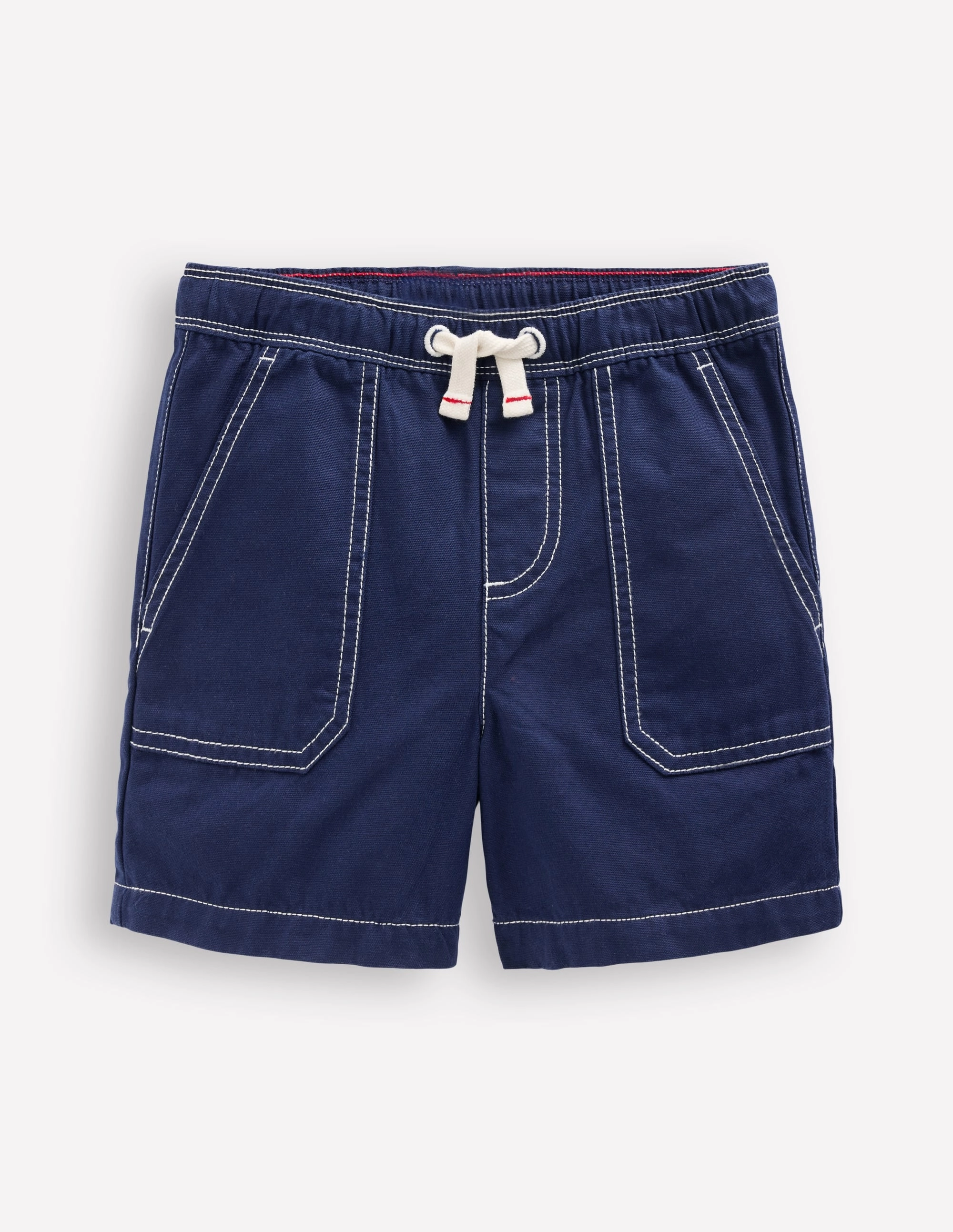 Pull-On Cotton Shorts-Navy Easy Care Fabric