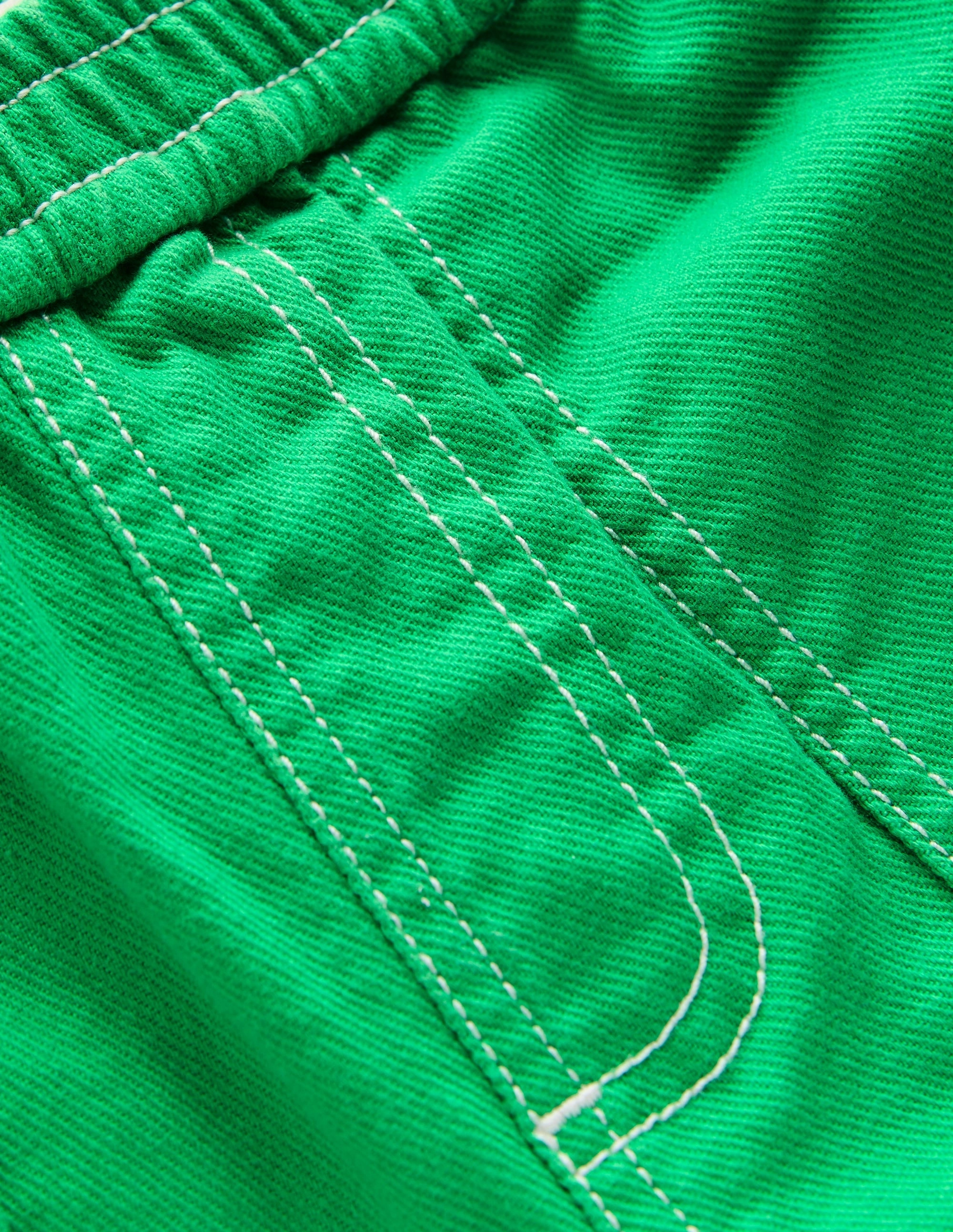 Breathable Weave Fabric Pull-on Cotton Trouser-Sapling Green