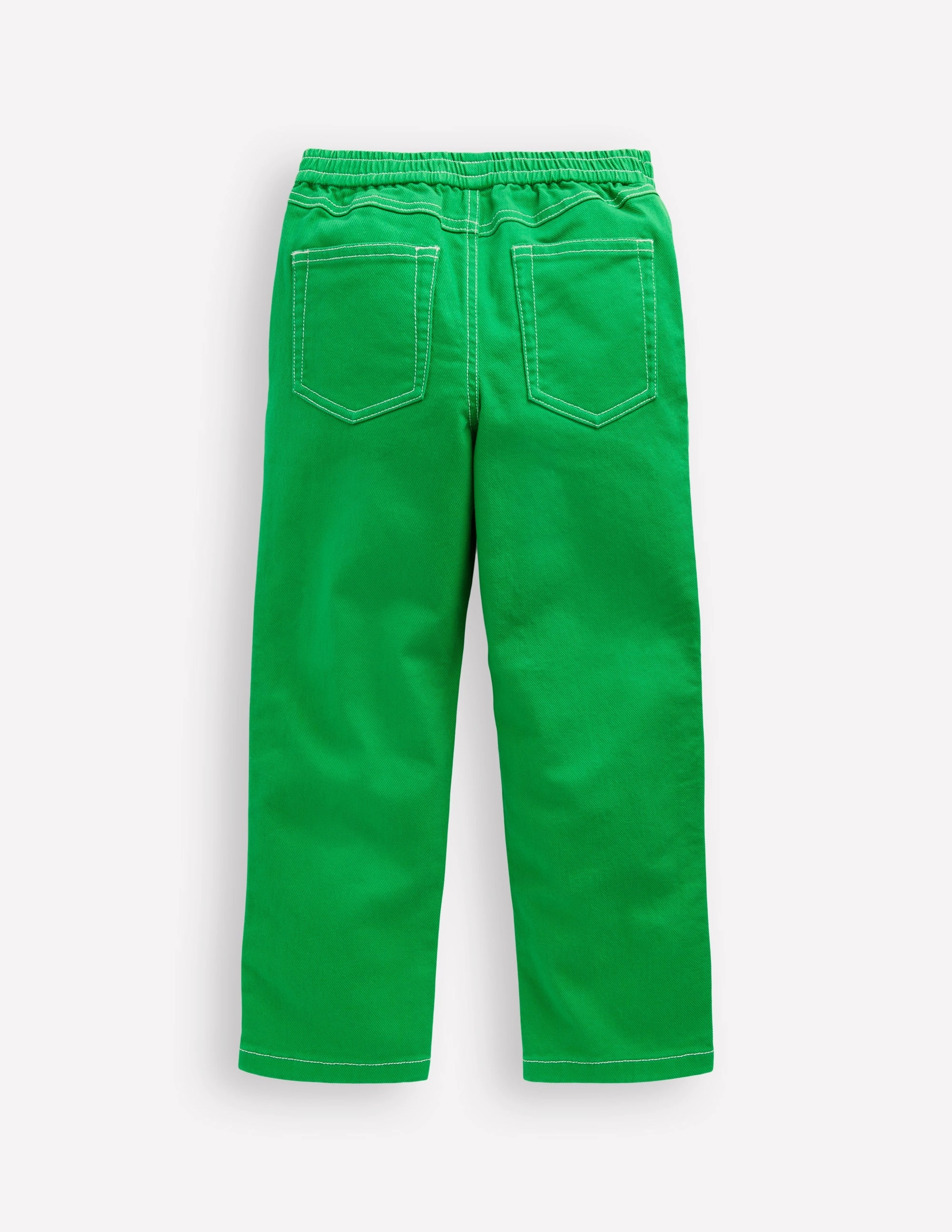 Pull-on Cotton Trouser-Sapling Green Relaxed Fit