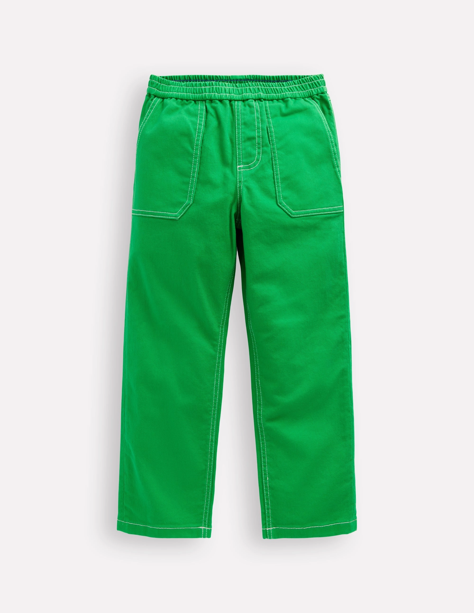 Flexible Design Ventilated Mesh Lining Pull-on Cotton Trouser-Sapling Green