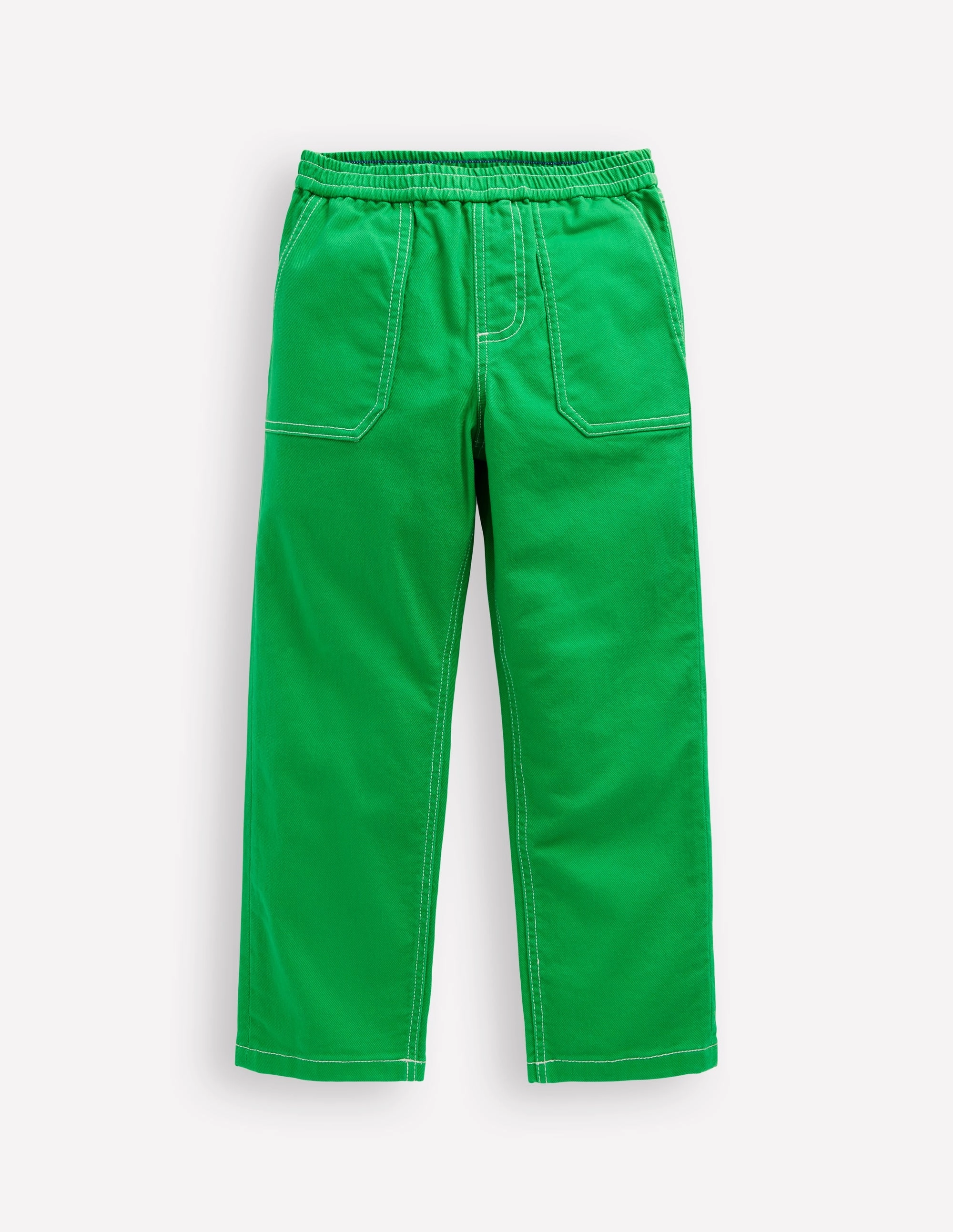 Pull-on Cotton Trouser-Sapling Green Soft Finish