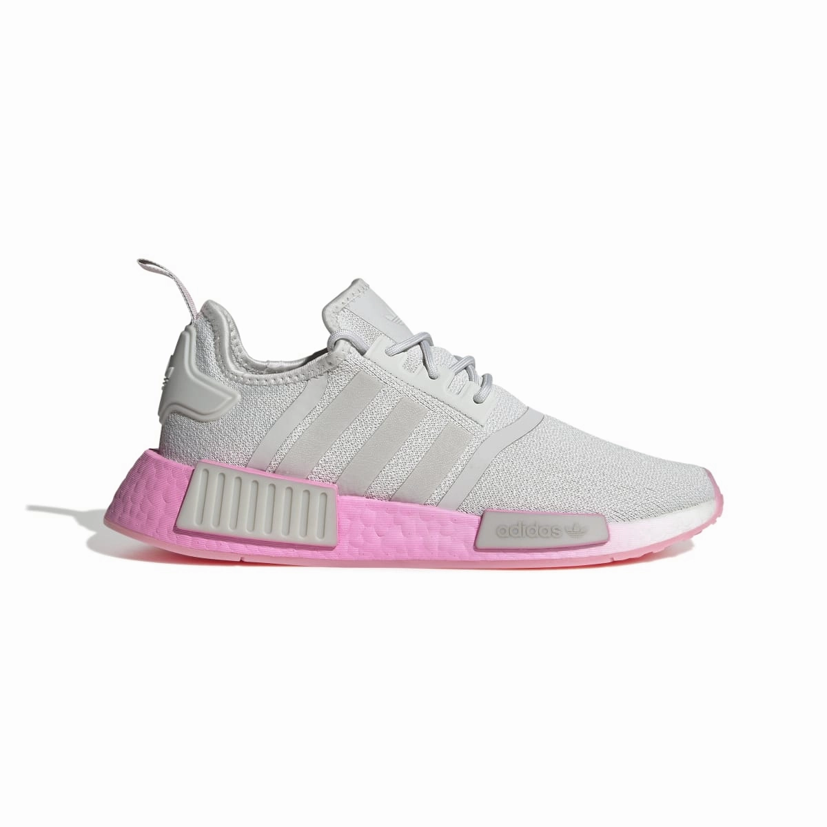 All Day Road Trip ADIDAS GW9462 NMD_R1 WMN'S (Medium) Grey/Pink/White Stretch Fabric Running Shoes