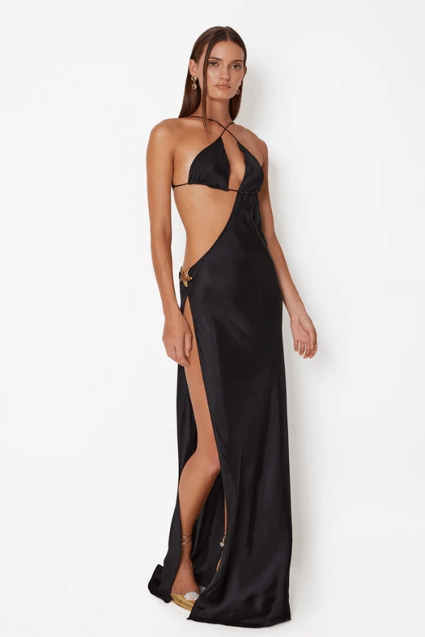 Chic formal attire Villa Butterfly Maxi Dress Black