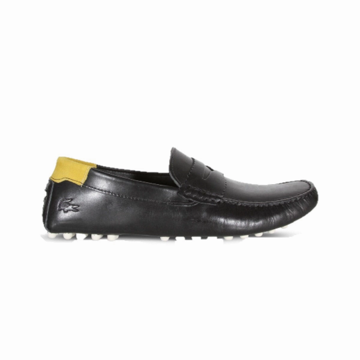 LACOSTE 7-45CMA0032454 CONCOURS 123 MN'S (Medium) Black/Off White Leather Lifestyle Loafers Breathable Material zipper